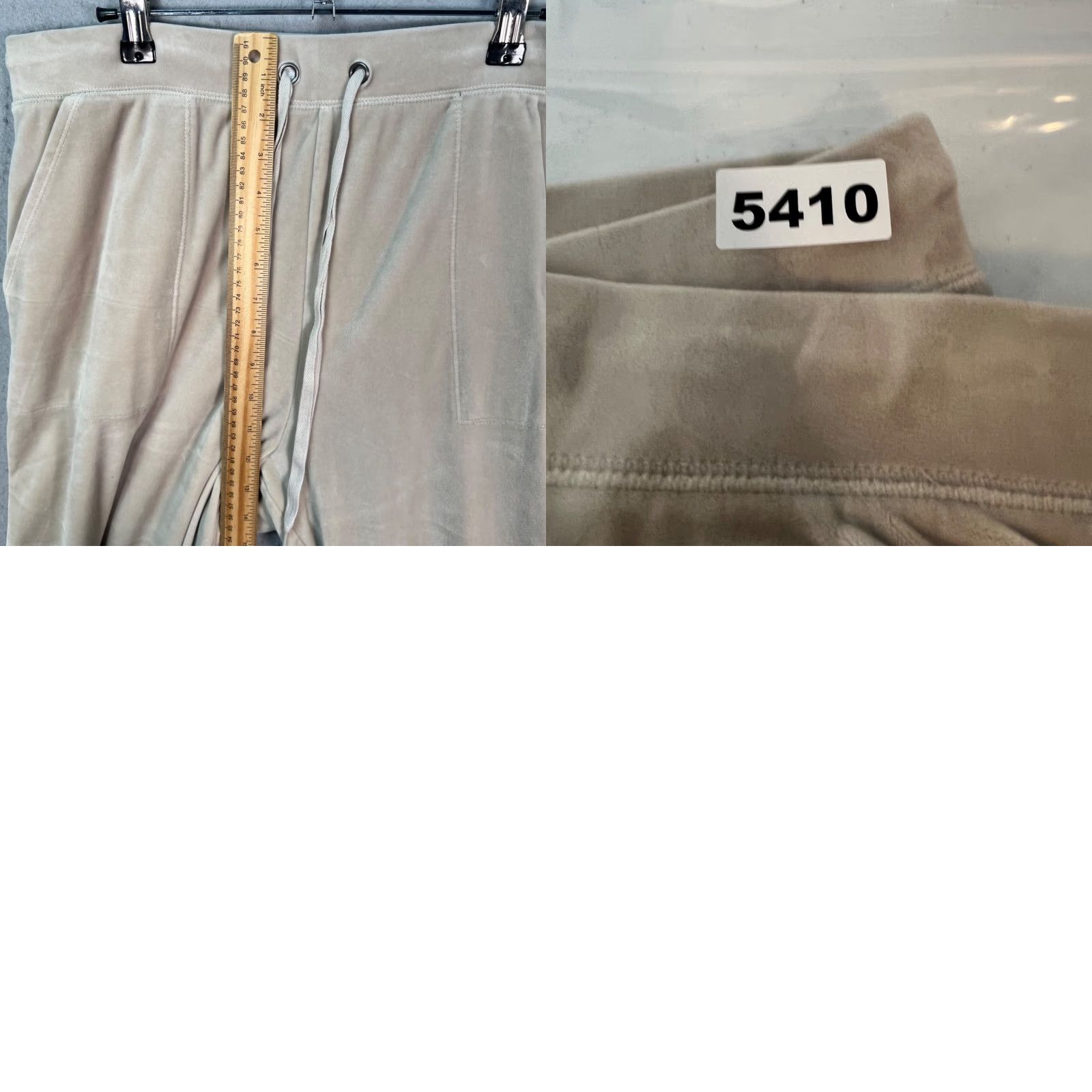 Anthropologie Anthropologie Womens Velour Jogger Pants Beige Cropped High Rise L Inseam 25 Tapered Front Flat Front Casual Lounge Wear Size 36" / US 14 / IT 50 - 8 Thumbnail
