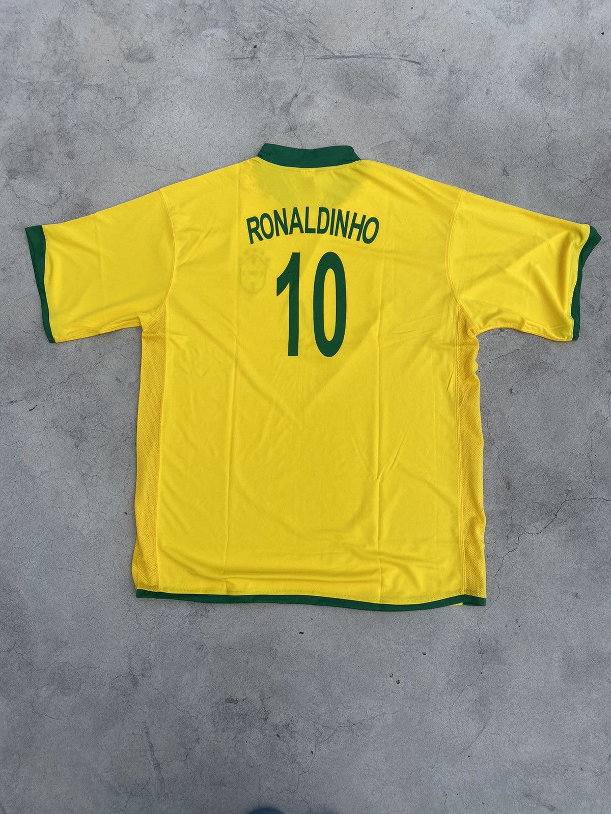 Vintage Blokecore Vintage Brazil #10 RONALDINHO Soccer Jersey Size US XXL / EU 58 / 5 - 2 Thumbnail