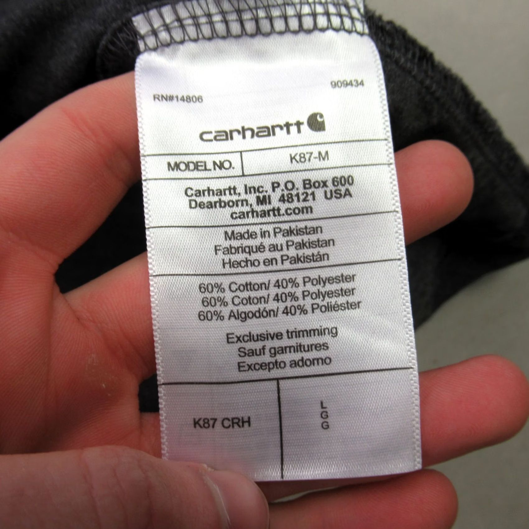 Carhartt Carhartt Mens Shirt Large Short Sleeve Crew Neck Gray Lightweight Pocket T-Shirt Mens Size US L / EU 52-54 / 3 - 5 Thumbnail