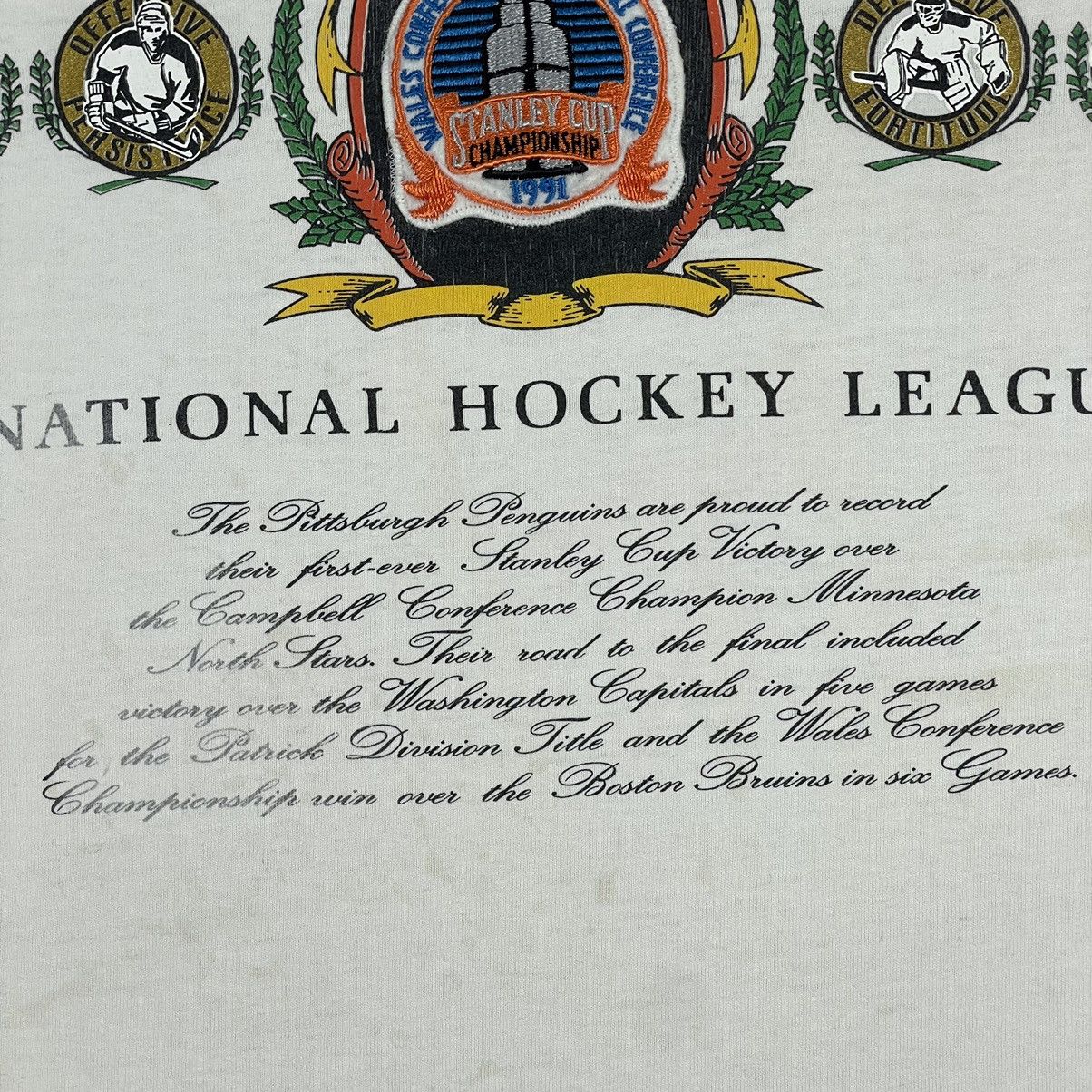 NHL Vintage 1991 NHL Pittsburgh Penguins Tee Size US XL / EU 56 / 4 - 10 Thumbnail