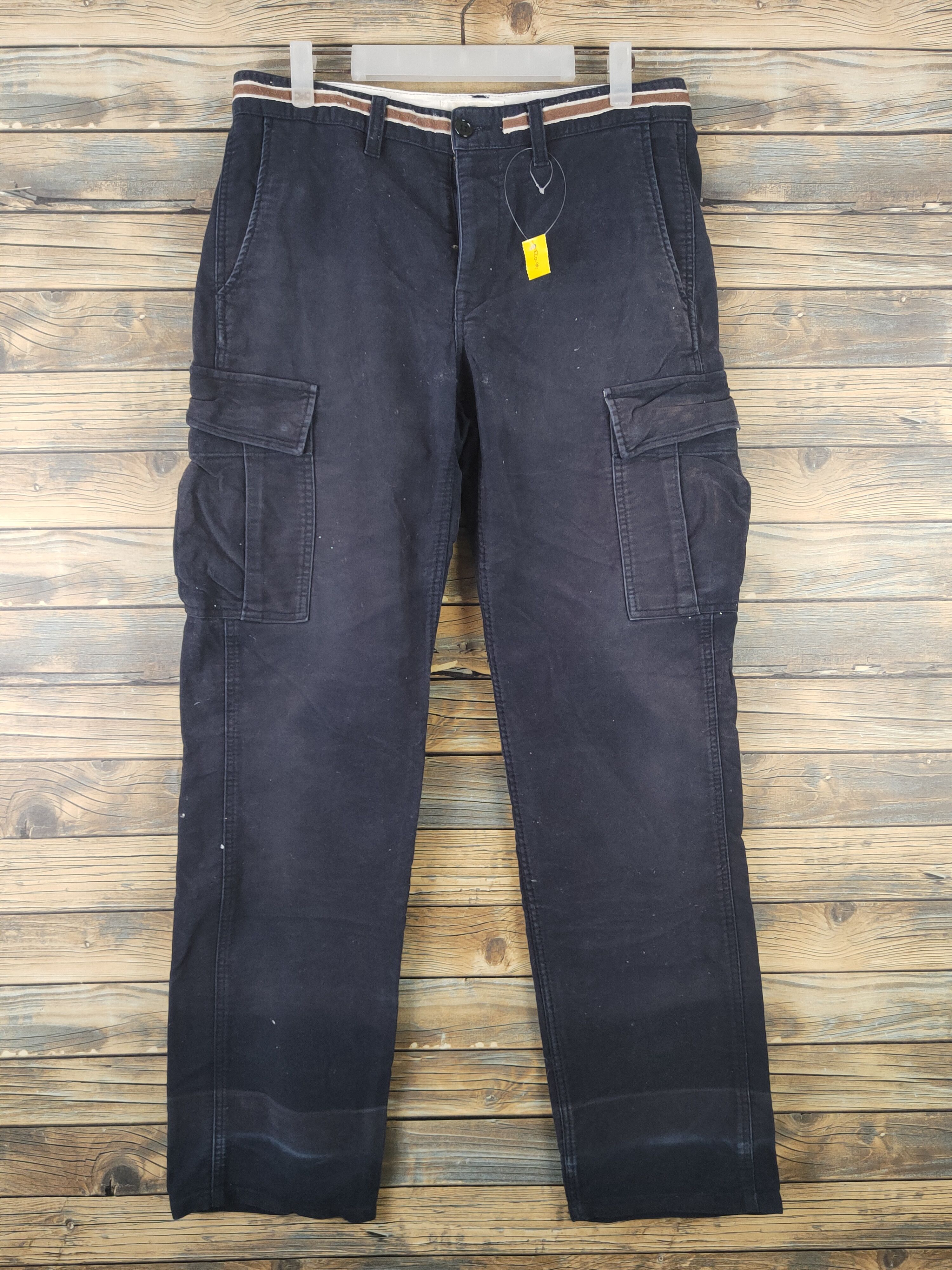 Japanese Brand DL Ciquetto ikka Navy Multipocket Cargo Pants #46-023 Size US 32 / EU 48 - 1 Thumbnail