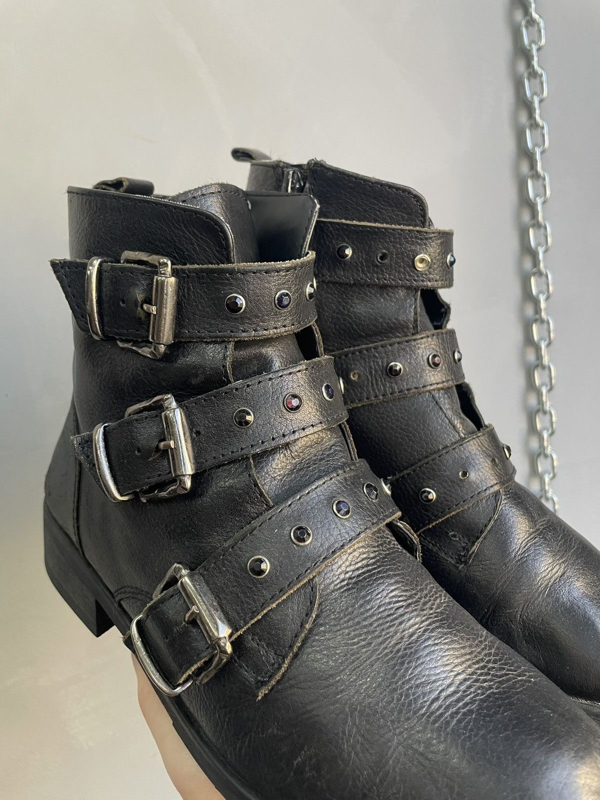 If Six Was Nine Rare If six was nine style leather gothic boots guidi vibe Size US 7.5 / EU 40-41 - 3 Thumbnail