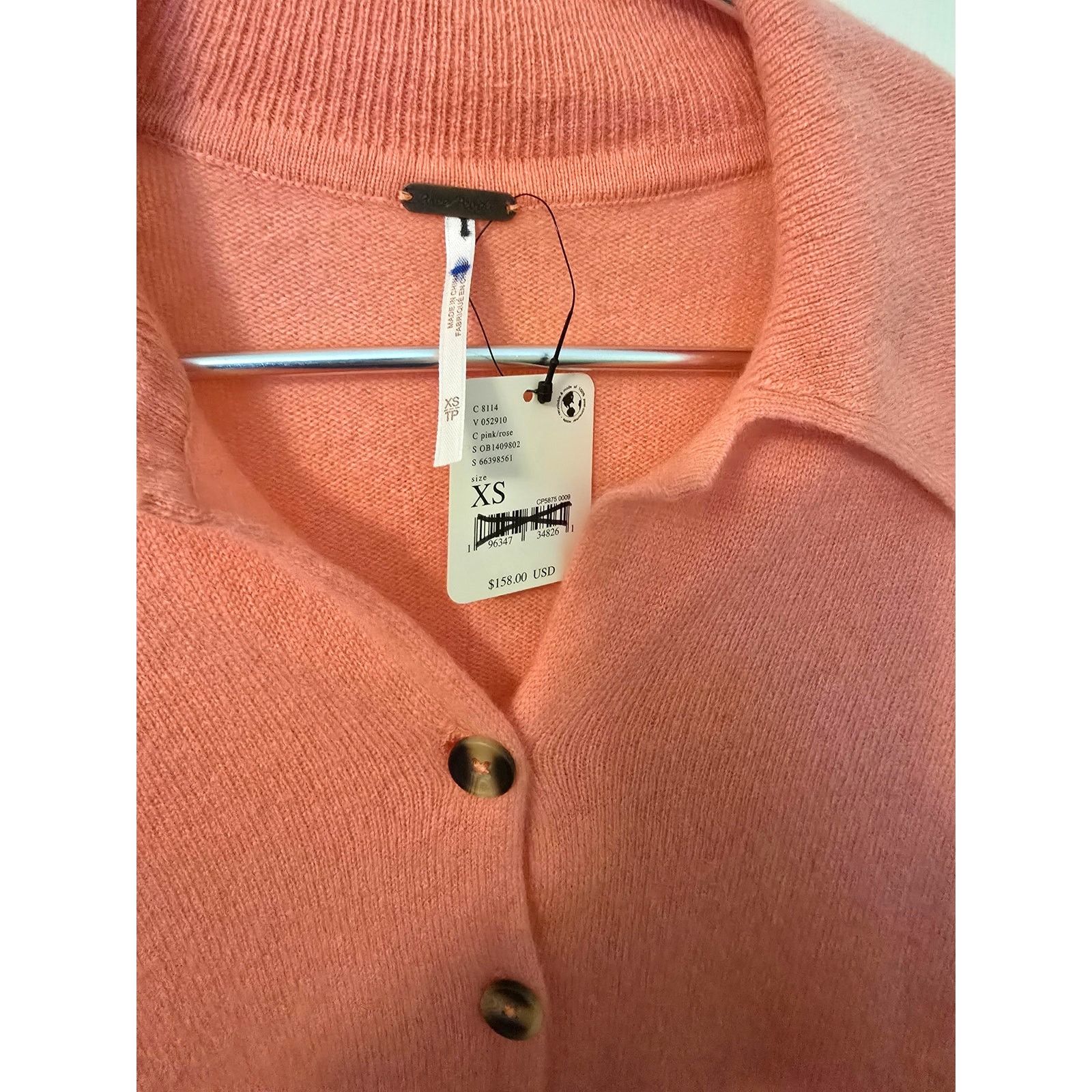 Free People New Free People Paloma Cashmere Cardi SWEATER $158 XS Pink Size XS / US 0-2 / IT 36-38 - 8 Thumbnail