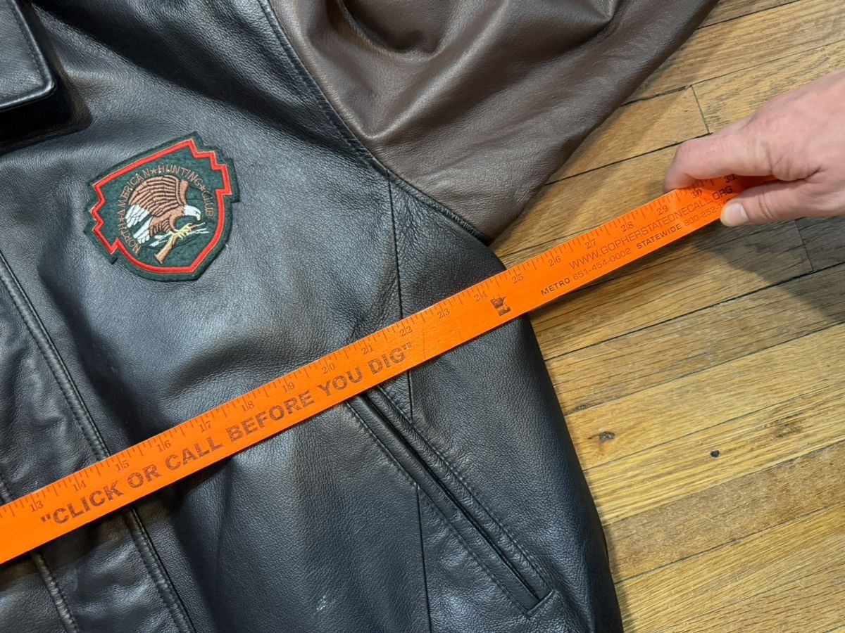 Vintage Vtg North American Hunting Club Life Leather Varsity Jacket Size US L / EU 52-54 / 3 - 9 Thumbnail