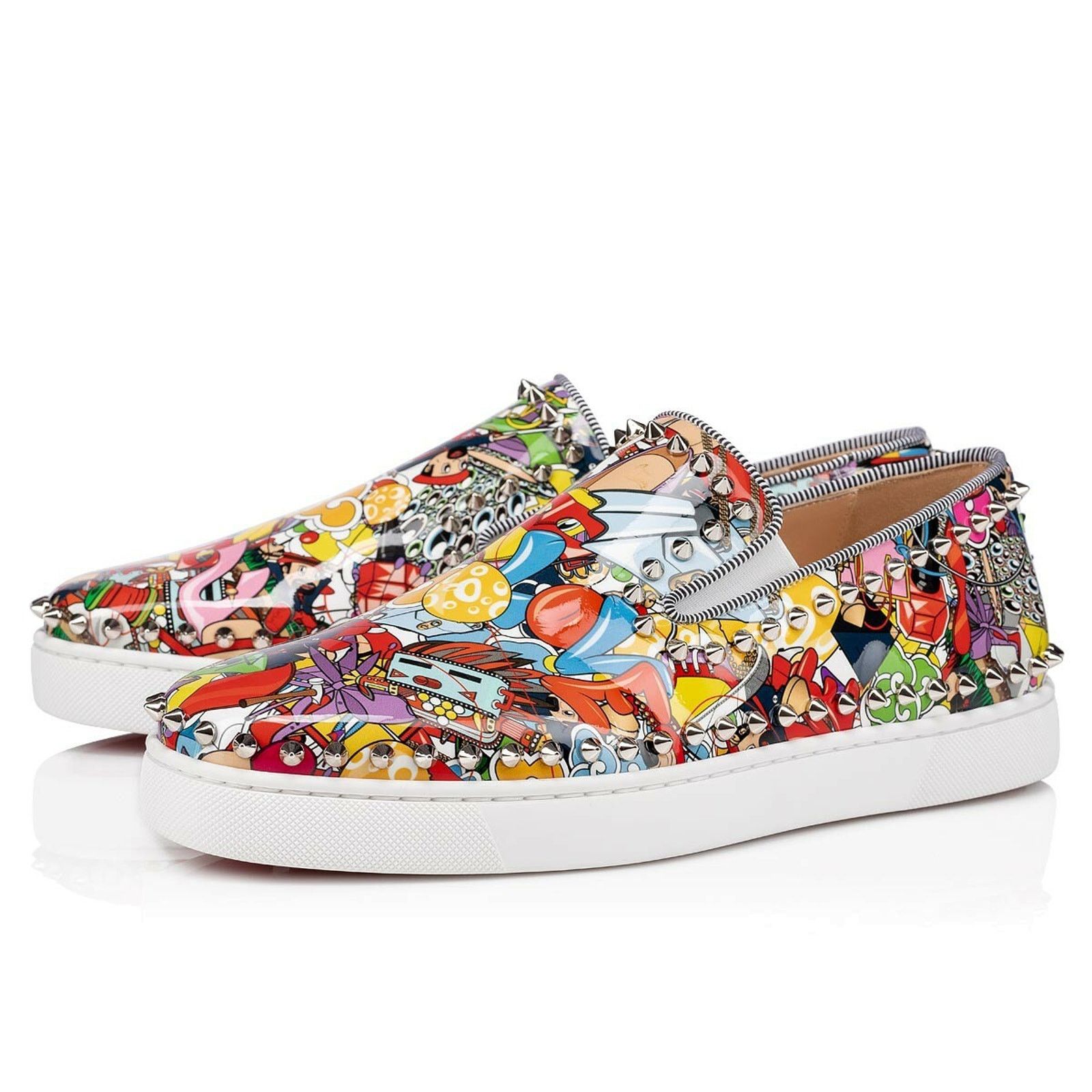 Christian Louboutin Super Pik Boat Flat Patent Loubi Low Top Slip On Sneaker 36 Size US 6 / IT 36 - 3 Thumbnail