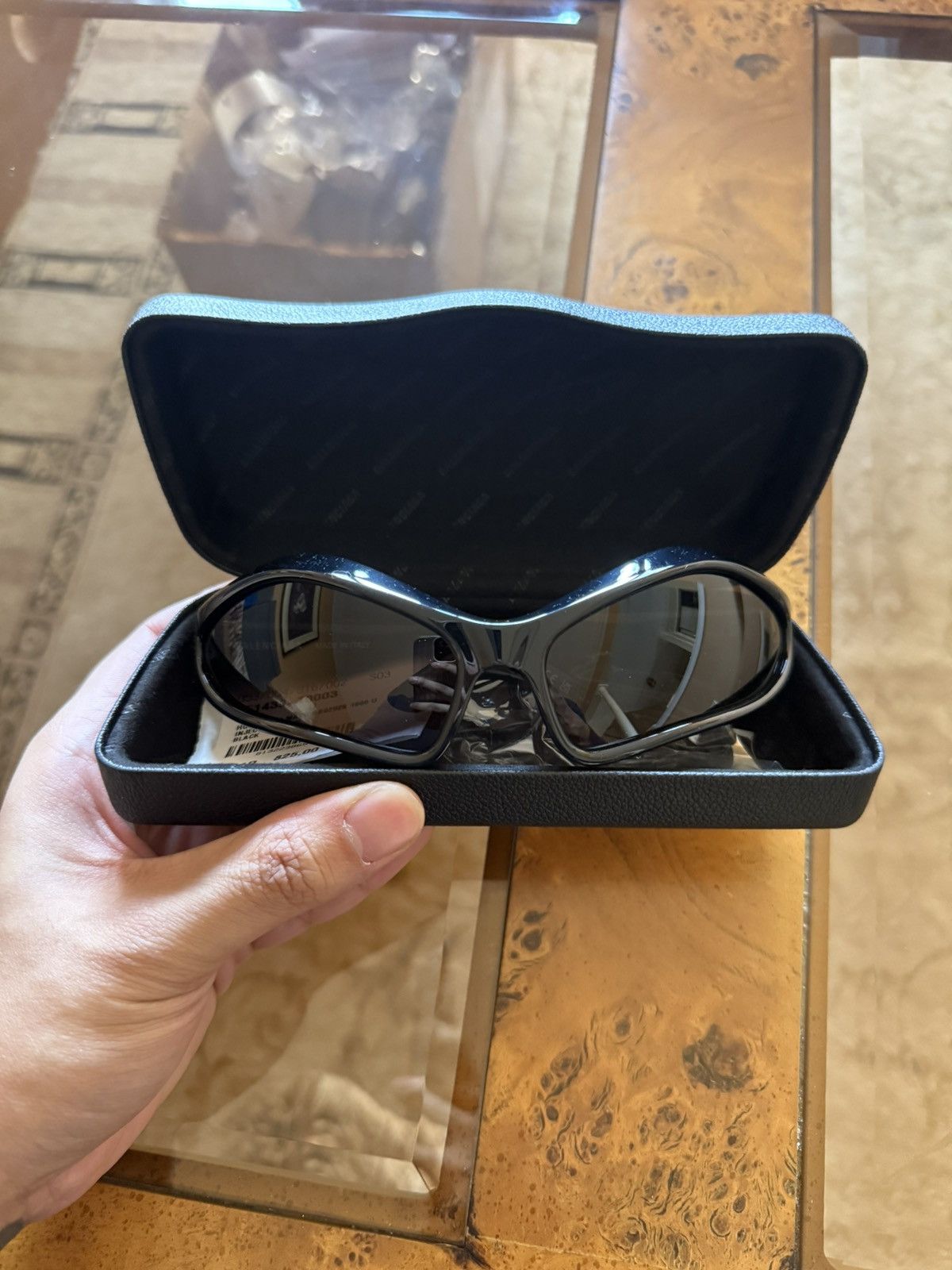 Balenciaga Balenciaga Fennec Oval Sunglasses Black Size ONE SIZE - 1 Thumbnail