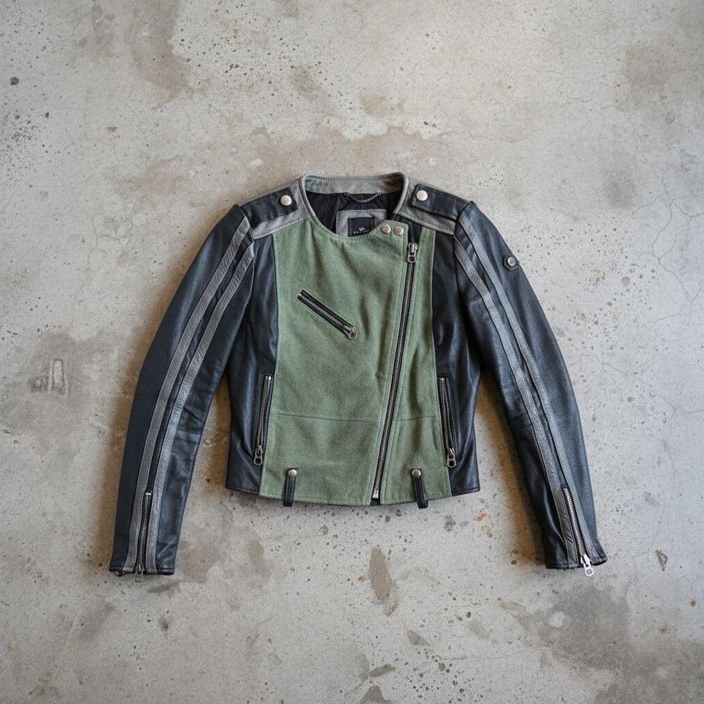 100 Thieves The Asymmetrical Moto Leather Jacket Size ONE SIZE - 3 Thumbnail