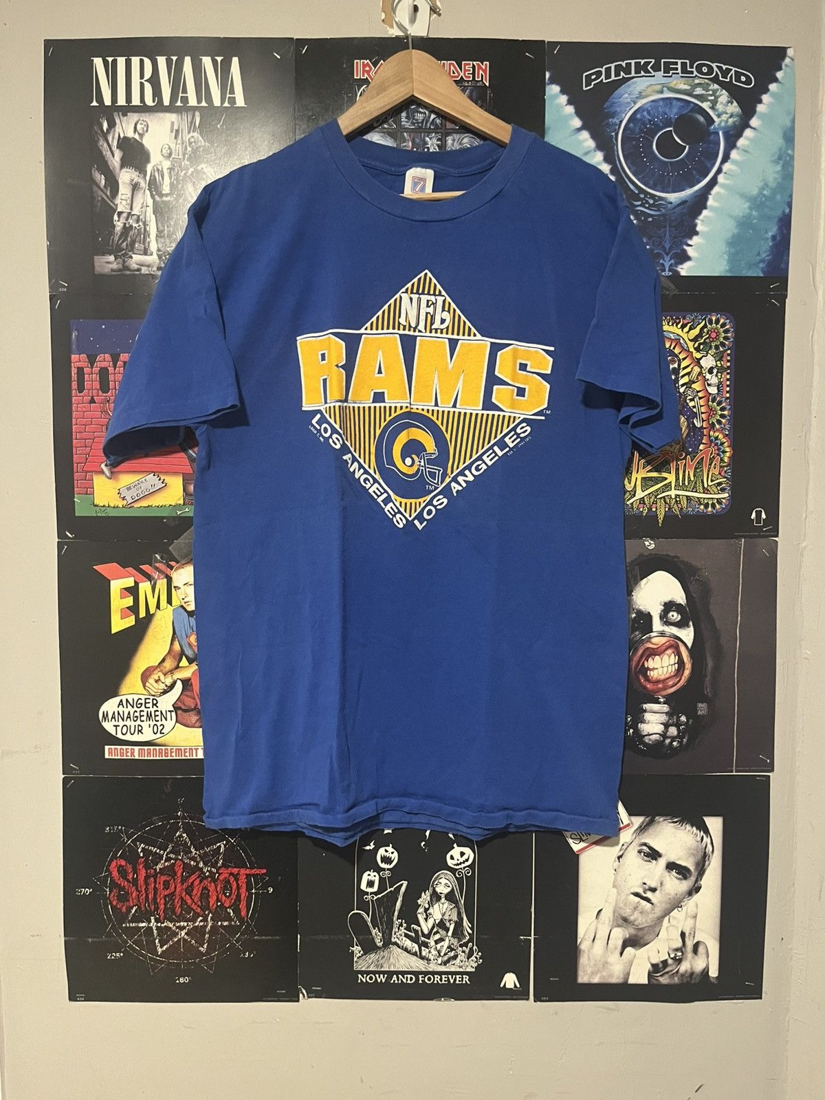 Logo 7 Vintage 90’s 1991 Los Angeles Rams NFL Football USA made Tee Size US L / EU 52-54 / 3 - 1 Thumbnail