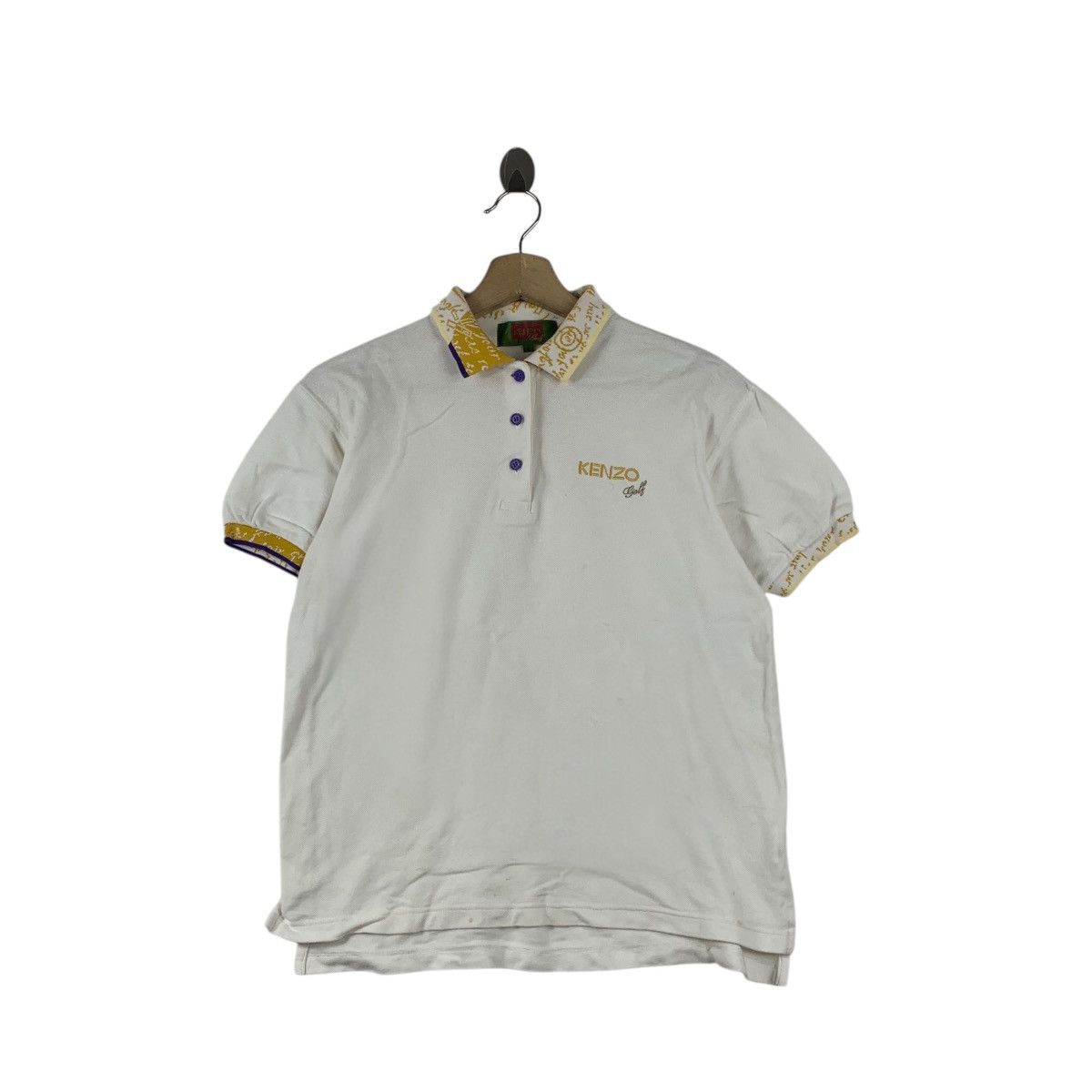 Kenzo Vintage KENZO PARIS GOLF Collection Ringer Polo Tee Shirt Size S / US 4 / IT 40 - 1 Thumbnail