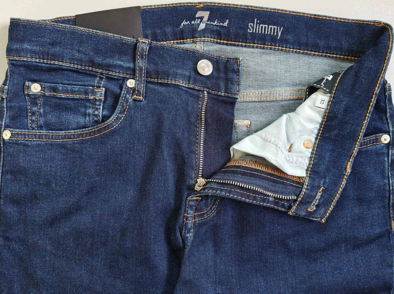 7 For All Mankind 7 For All ManKind Slimmy Rinse Men's Jeans T / 6001 Size US 32 / EU 48 - 5 Thumbnail
