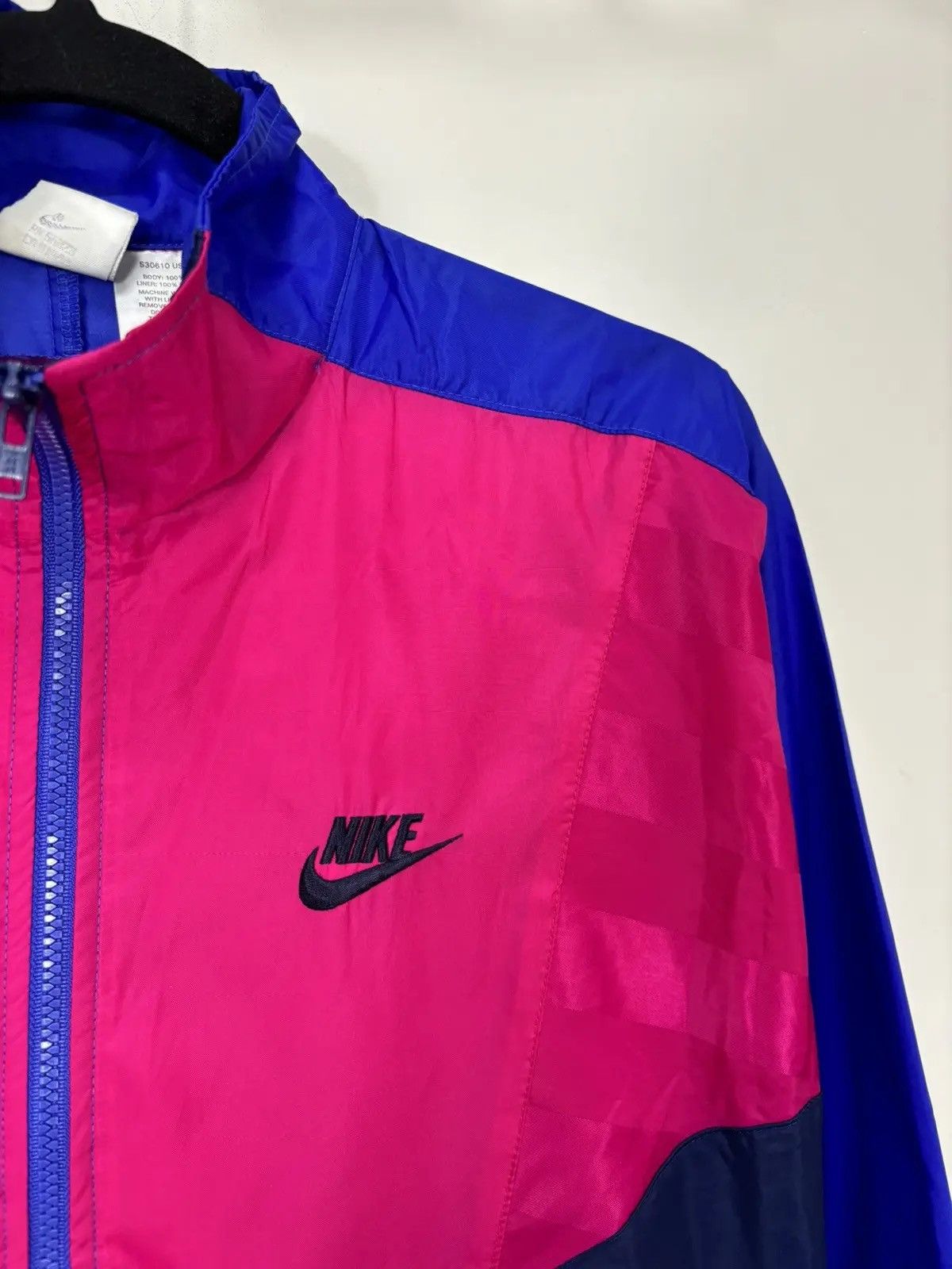 Nike × Vintage Vintage 90s Nike Y2K Full Zip Retro Nylon Track Jacket Size US M / EU 48-50 / 2 - 5 Thumbnail