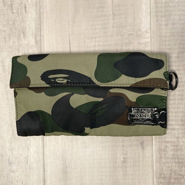 Bape × Porter BAPE × PORTER LONG WALLET 1st camo green a bathing ape Size ONE SIZE - 1 Thumbnail