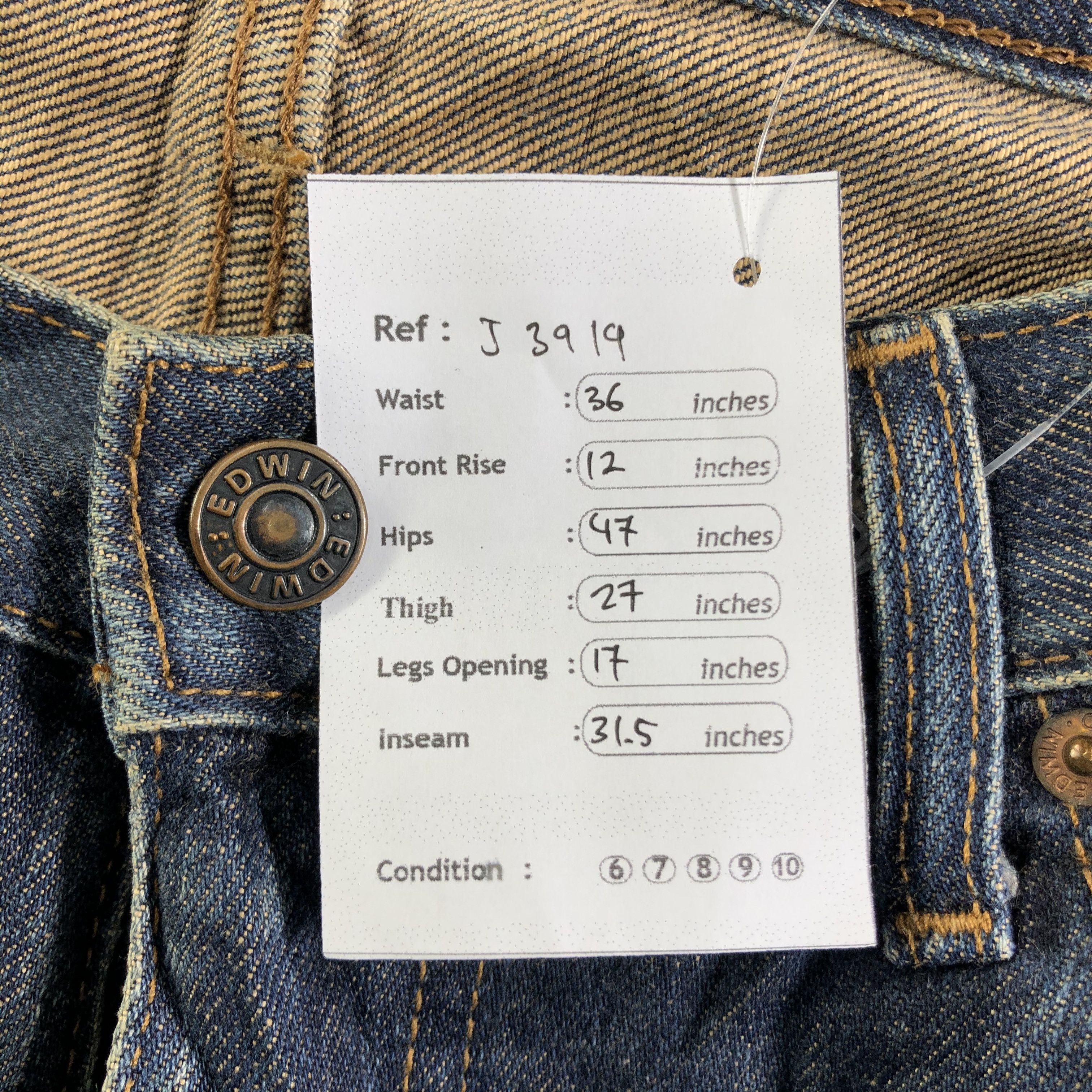 Edwin Vintage Edwin 503Z Jeans-J3919 Size US 36 / EU 52 - 13 Thumbnail