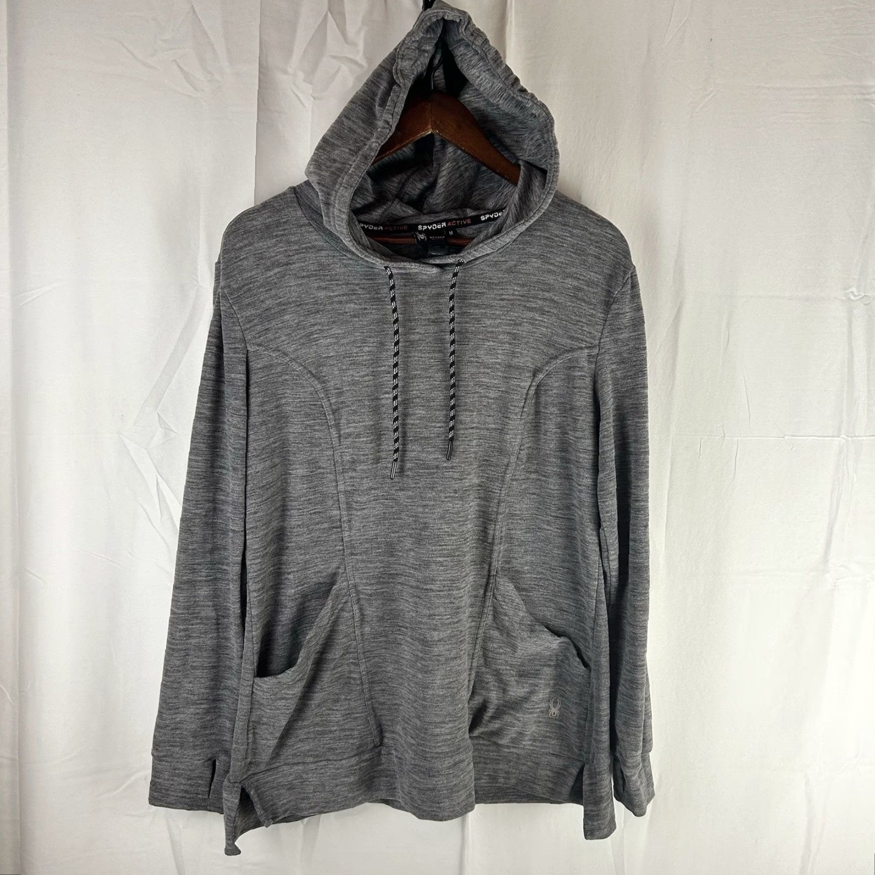 Spyder Spyder Ladies Hoodie Tunic Length Dark Gray M Medium Hoodie Womens Tunic Lightweight Pockets Reflective Size M / US 6-8 / IT 42-44 - 2 Thumbnail