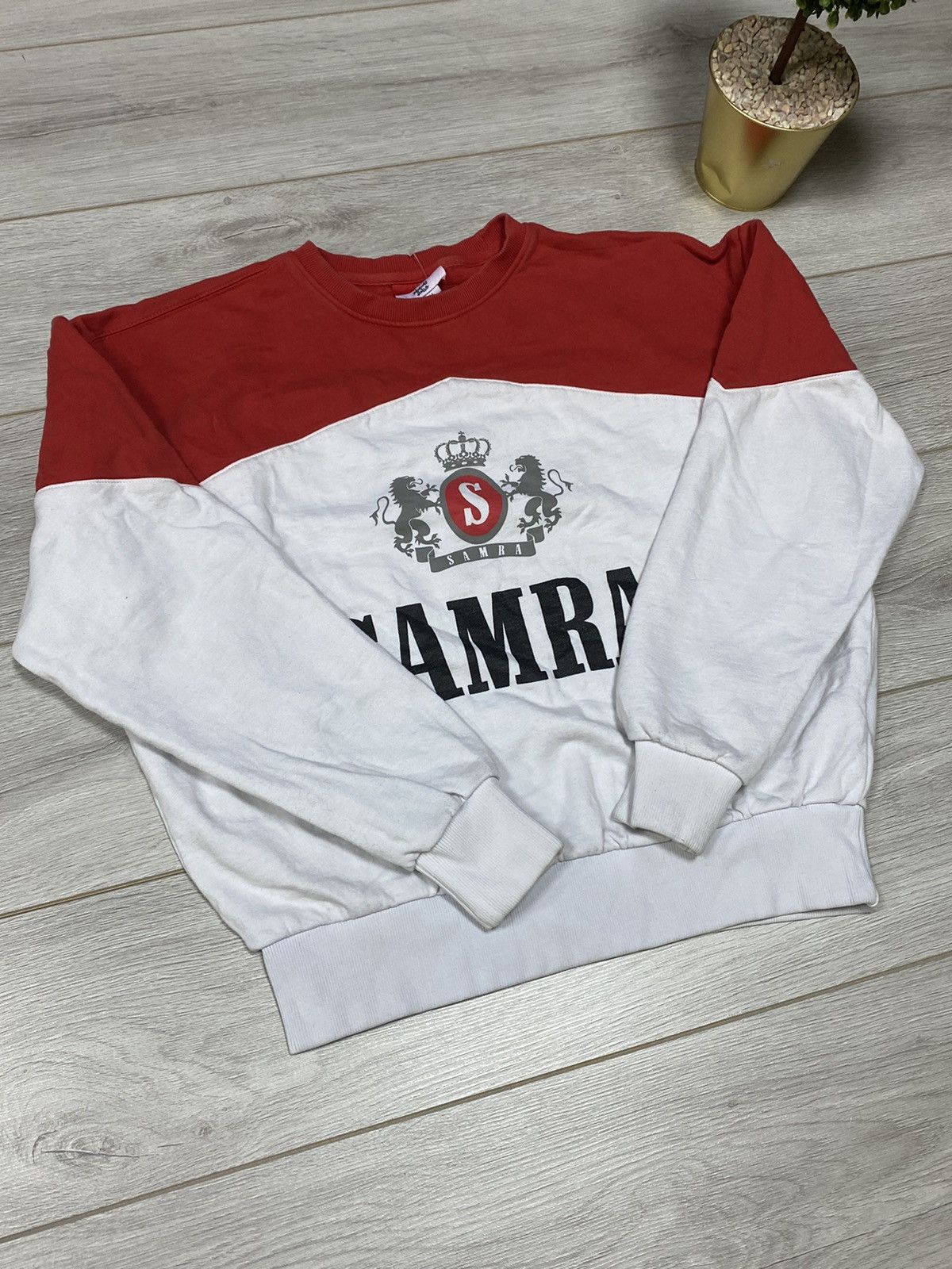 Vintage Marlboro Samra vintage big logo sweatshirt cigarette Size US L / EU 52-54 / 3 - 6 Thumbnail