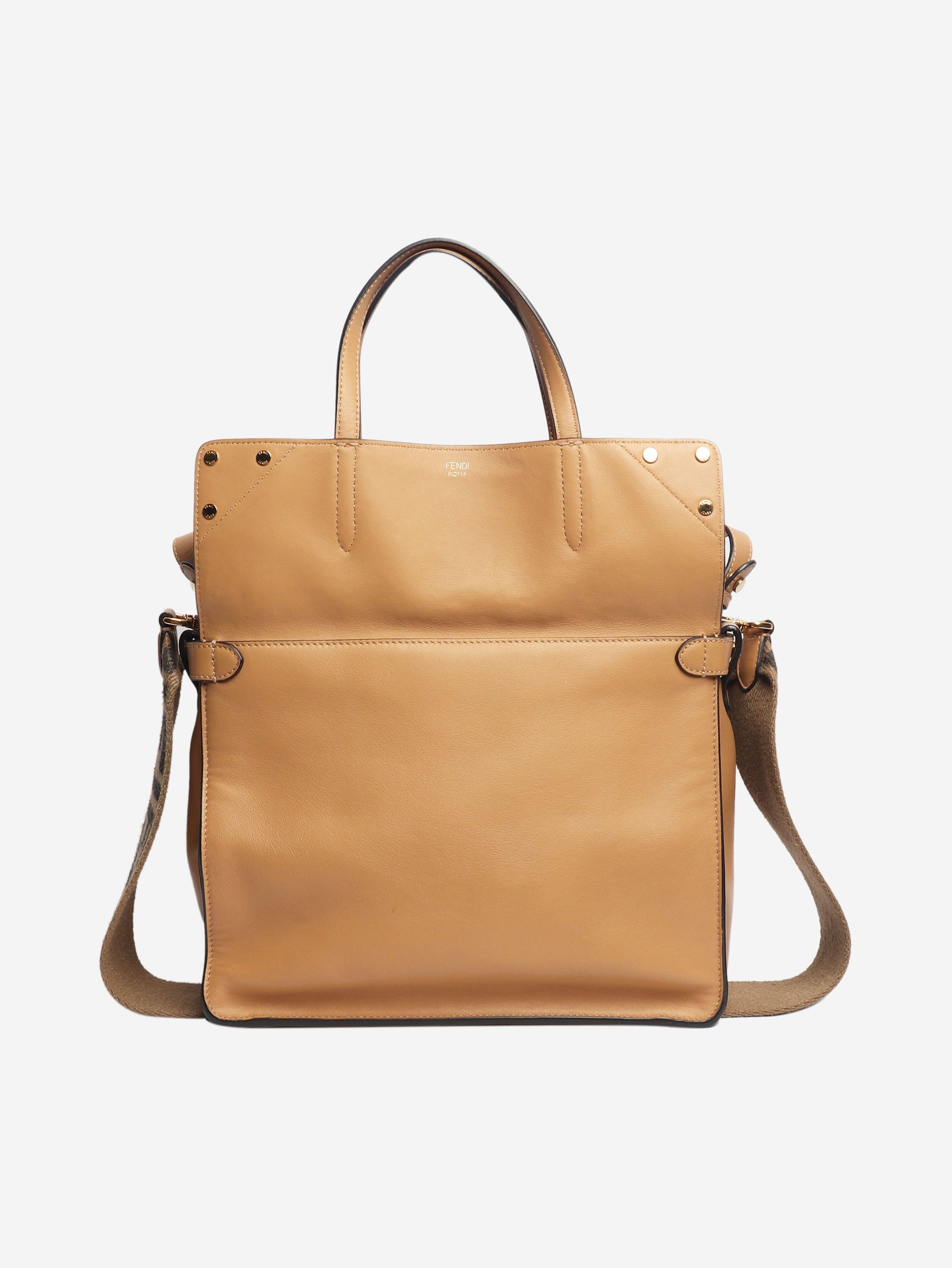Fendi Tan Flip leather tote bag Size ONE SIZE - 1 Thumbnail