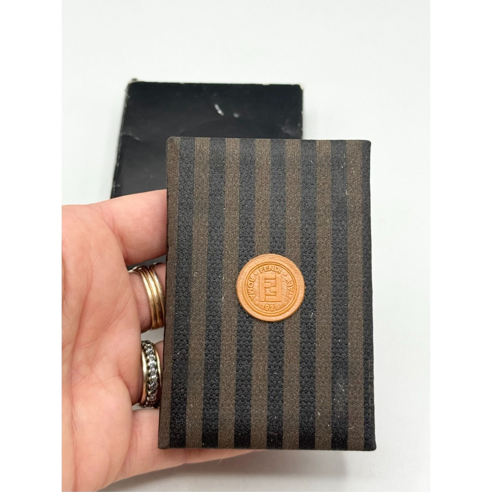 Fendi Vintage Fendi Leather Pequin stripe Address Book in Box NWT Size ONE SIZE - 4 Thumbnail