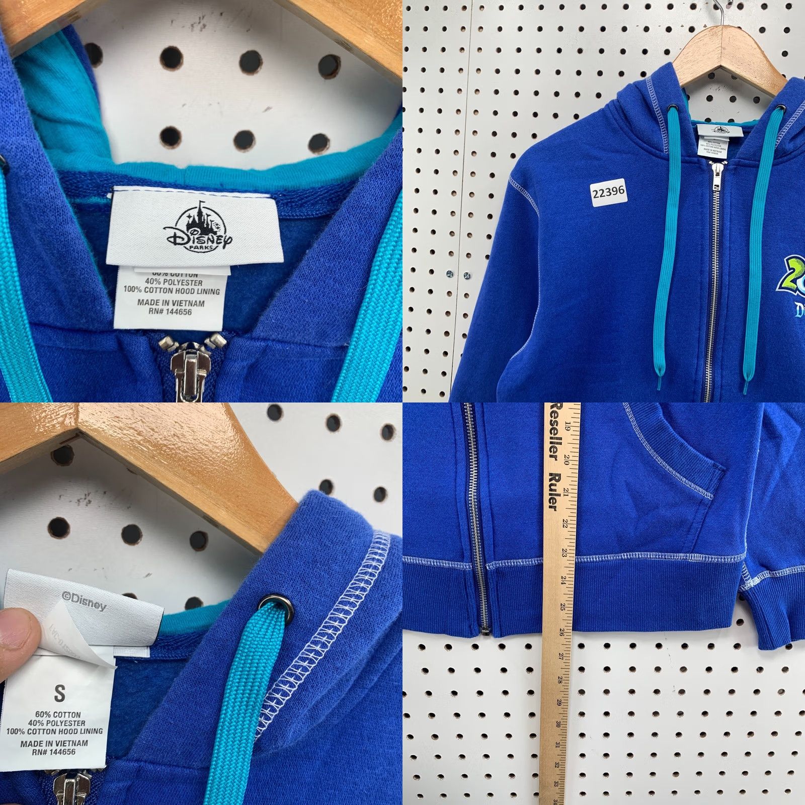 Disney Disney DisneyLand Hoodie Blue Men Small Full Zip Sweatshirt Hooded 2020 Size US S / EU 44-46 / 1 - 8 Thumbnail