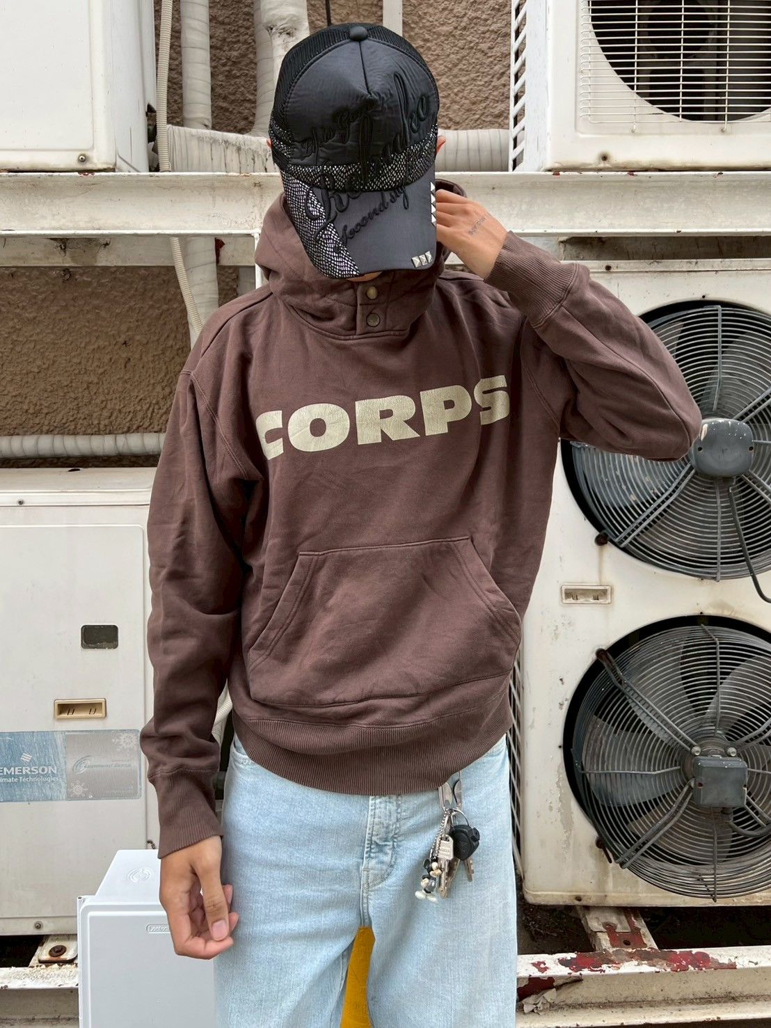 Vintage Vintage Boycott "CORPS" Hoodie Size US M / EU 48-50 / 2 - 2 Thumbnail
