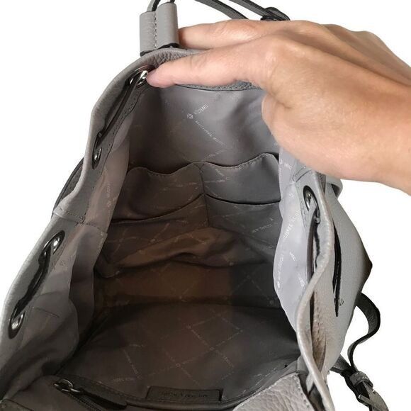 Michael Kors Michael Kors Riley rhinestone studded gray pebble drawstring Size ONE SIZE - 12 Thumbnail