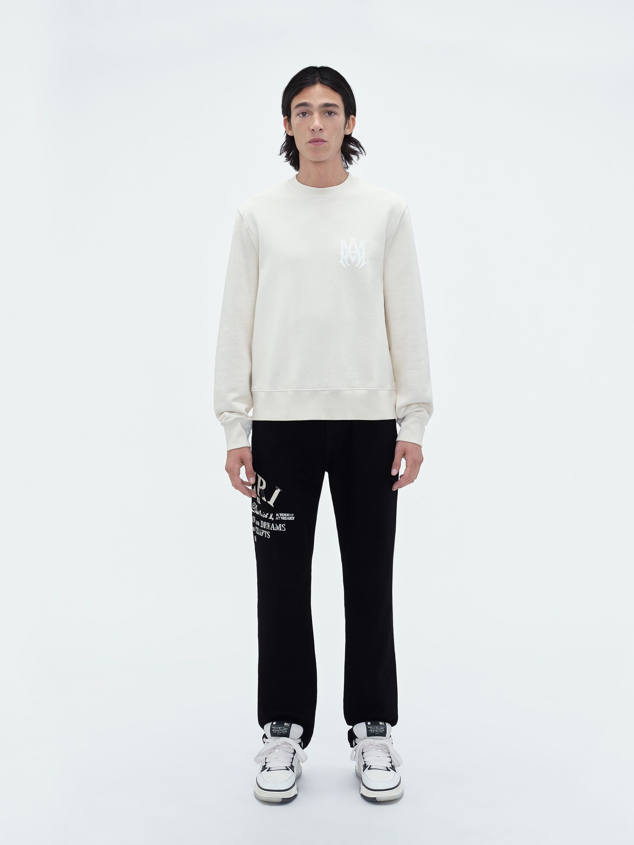 Amiri o1y0525 Logo Denim Pant in Black Size US 33 - 6 Thumbnail