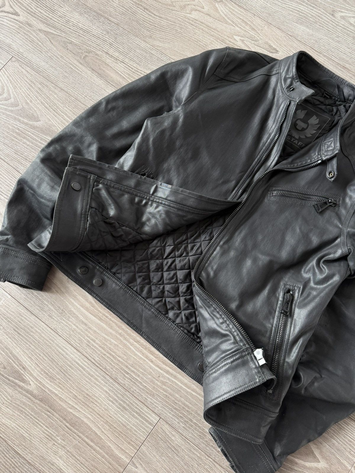 Belstaff Belstaff Waxed Cotton Moto Racer Bomber Jacket Size US M / EU 48-50 / 2 - 18 Thumbnail