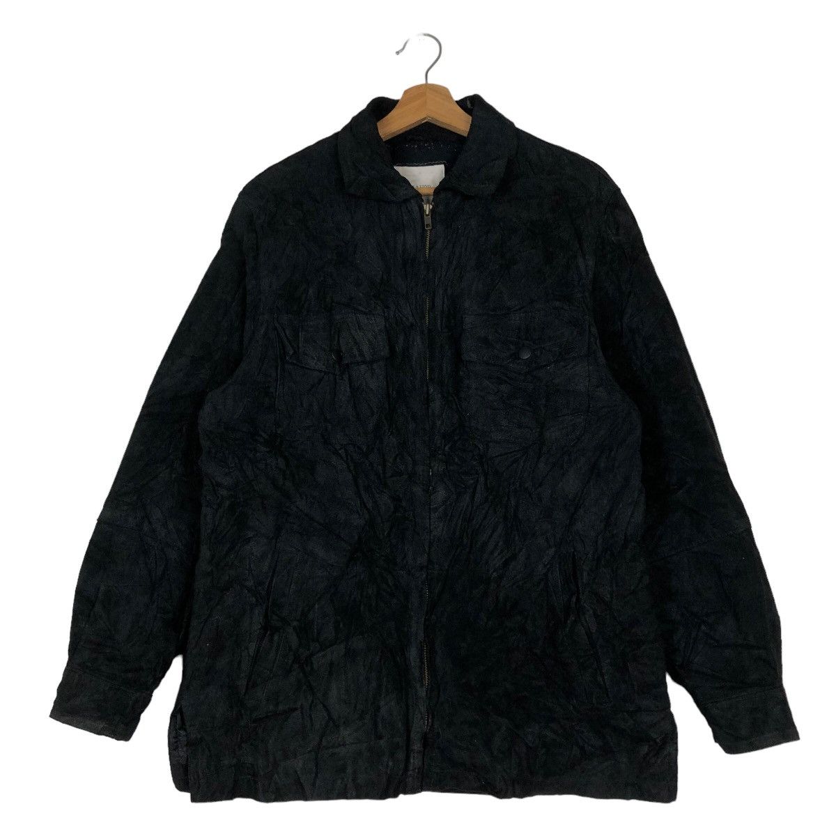 Japanese Brand 🔥Vtg Biker Leather Jacket Seahop Pour Homme Issey Miyake Size US M / EU 48-50 / 2 - 1 Thumbnail