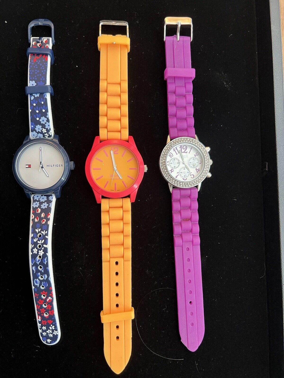 Designer 3 Women’s Watches Rubber Band Fun Colors Size ONE SIZE - 1 Thumbnail