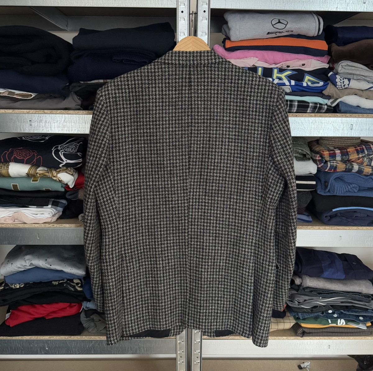 Harris Tweed × Vintage Harris Tweed M button up blazer jacket checkered wool Size 42S - 18 Thumbnail
