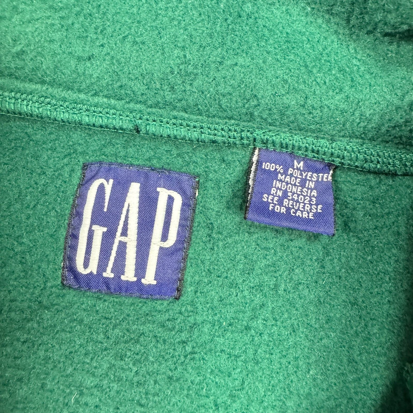 Gap Vintage GAP Fleece Downhill LT Green Pullover Size US M / EU 48-50 / 2 - 3 Thumbnail