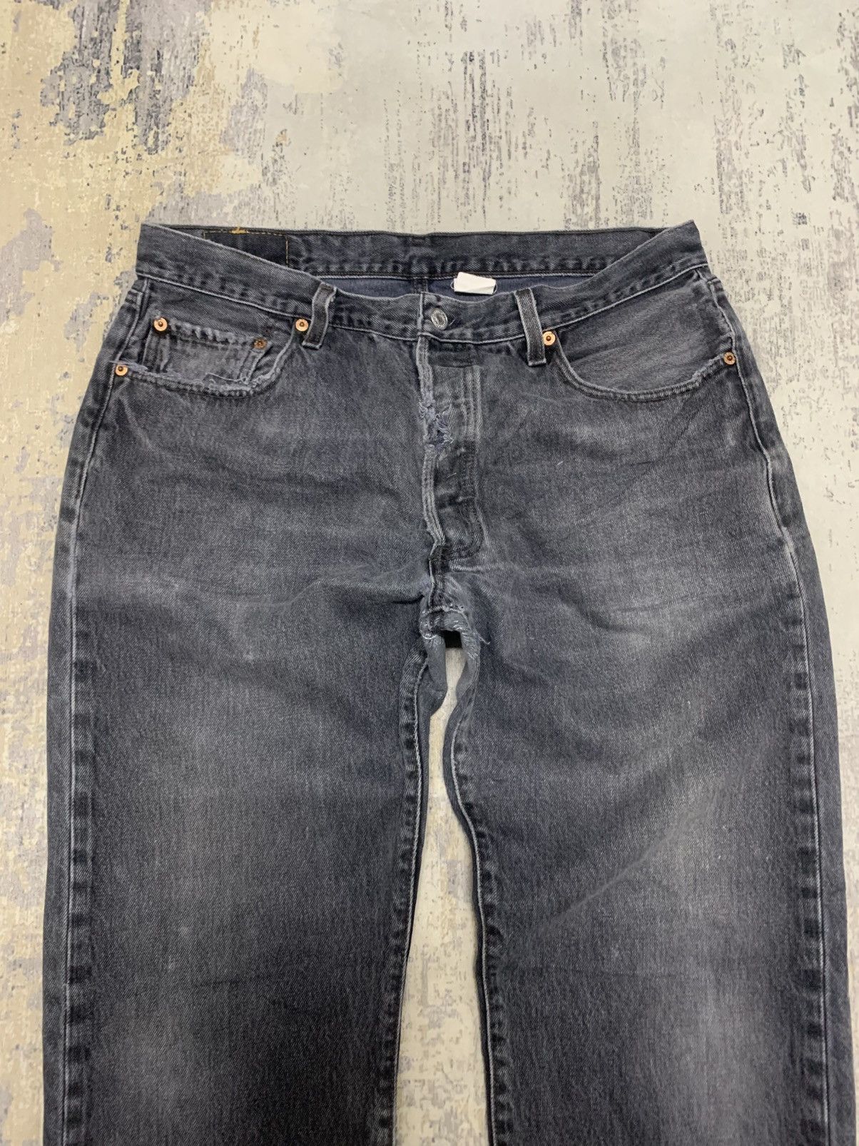 Levi's Vtg Levis 501 Levis Faded Black Wash Jeans W34 Size US 34 / EU 50 - 2 Thumbnail