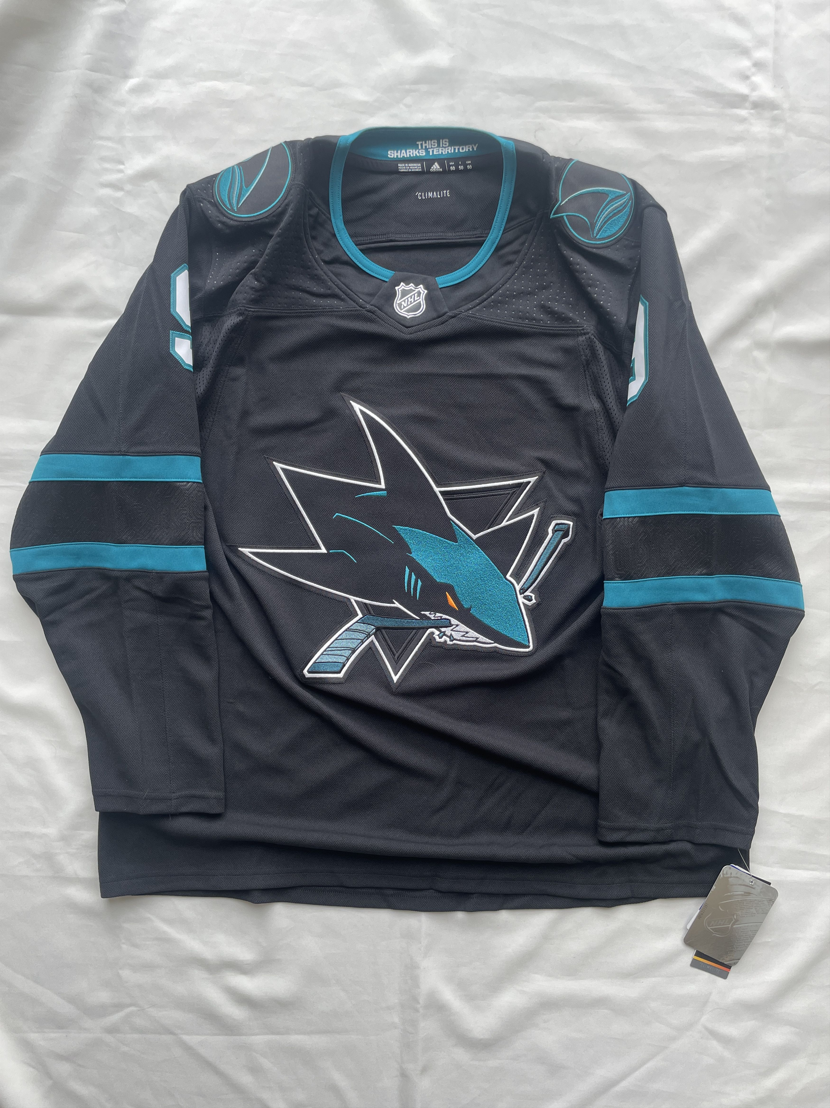 Adidas BNWT San Jose Sharks Adidas #9 Kane Auth Alternate Jersey Size US M / EU 48-50 / 2 - 1 Thumbnail