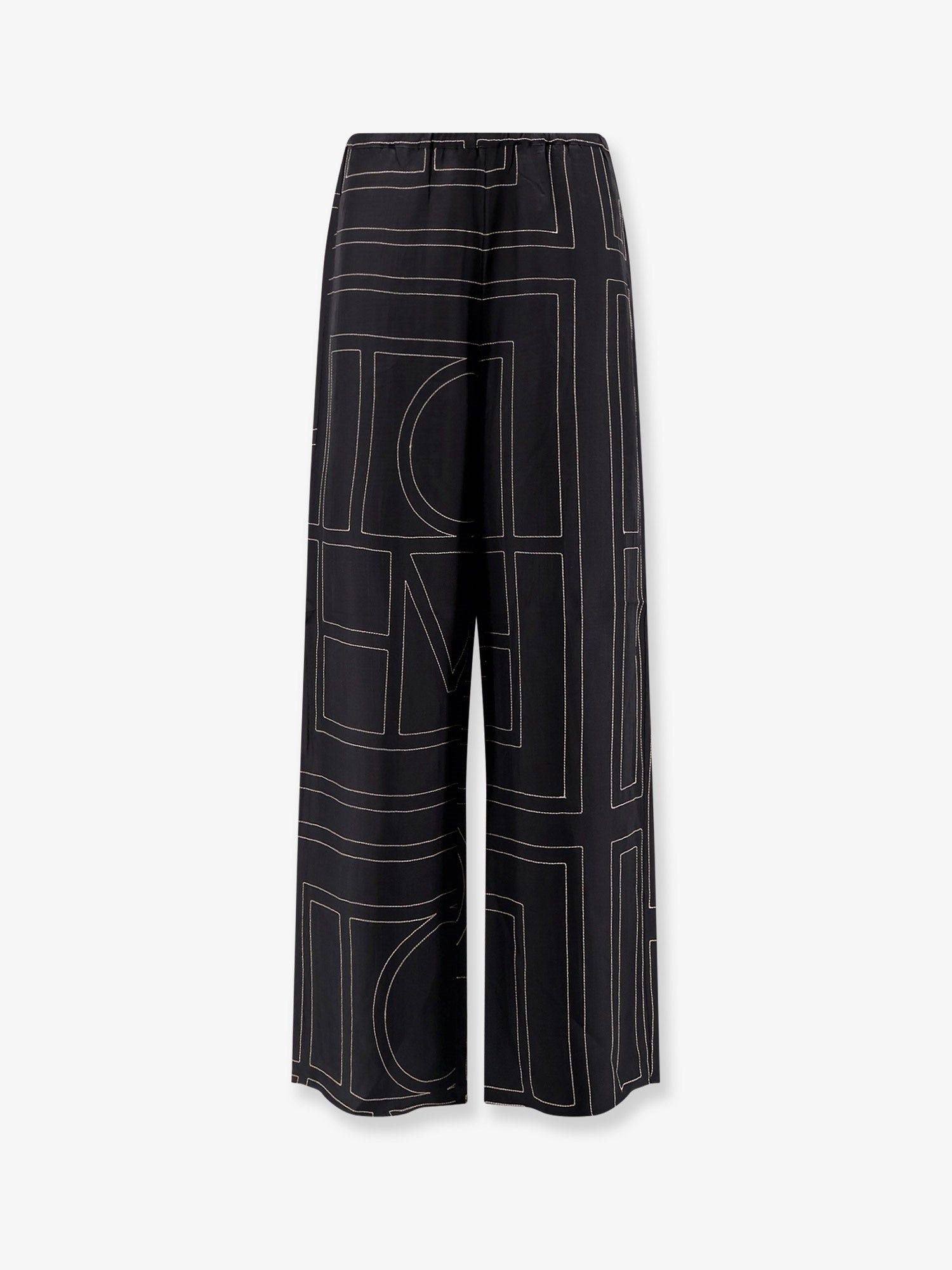 Toteme Monogram Silk Trousers Size 26" / US 2 / IT 38 - 1 Thumbnail