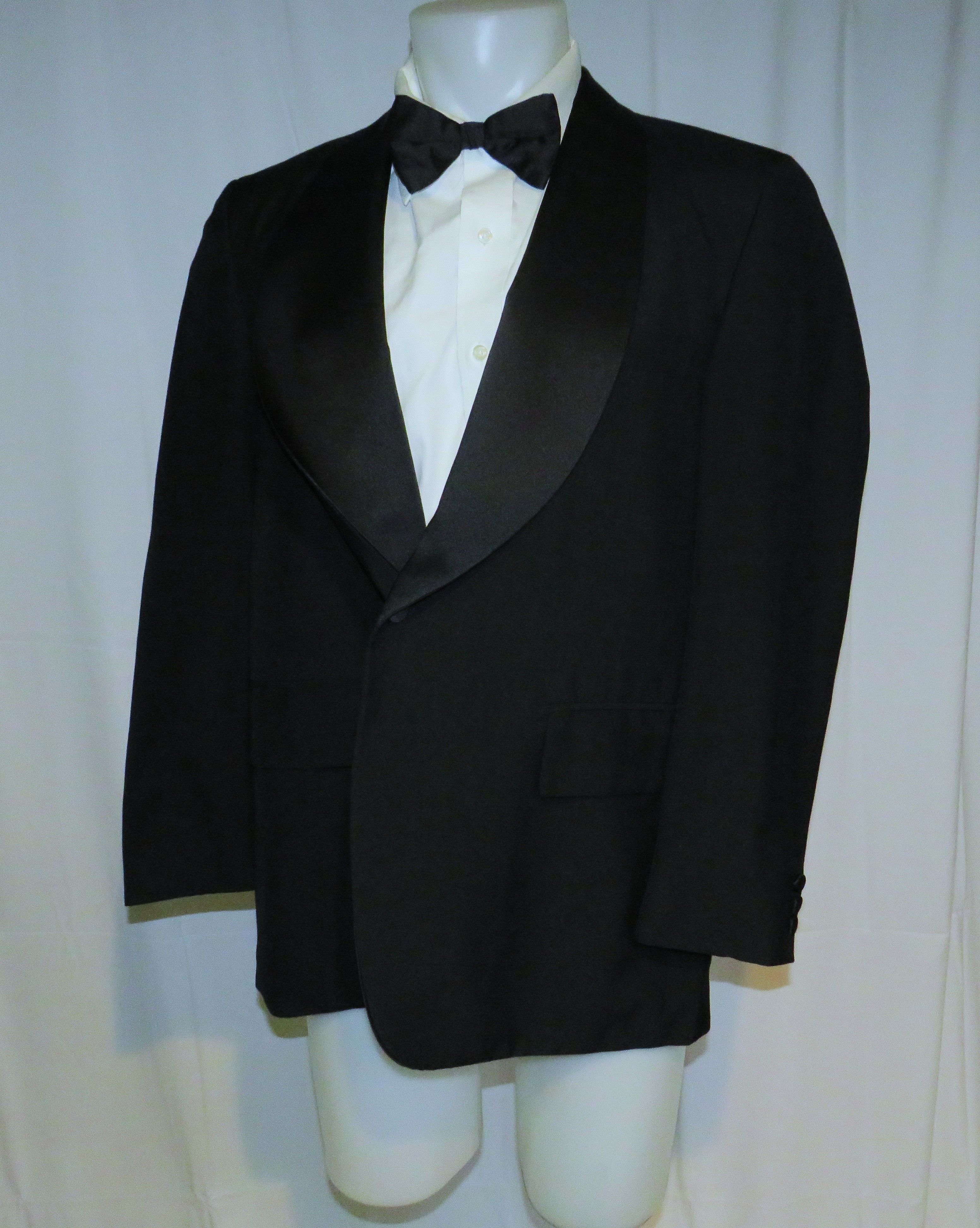 Other Chipp New Haven Black Barathea Vintage Dinner Jacket 43R Size 44R - 7 Thumbnail