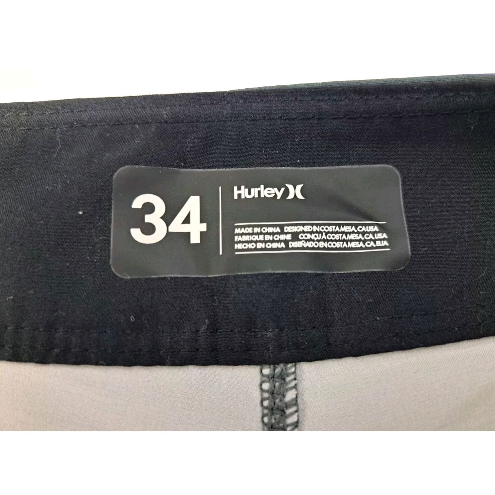 Hurley Hurley Mens Board Shorts Size 34 Striped Phantom Multicolor Beach Quick Dry Back Pocket Drawstring Mens Short Bottom Surfing Navy? Size US 34 / EU 50 - 2 Thumbnail