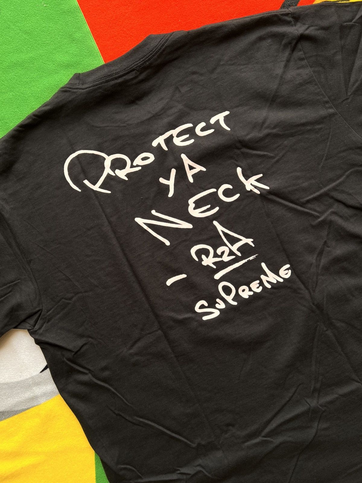 Supreme Supreme x Wu-Tang “Protect Ya Neck” Photo Tee Black yellow Size US XL / EU 56 / 4 - 14 Thumbnail