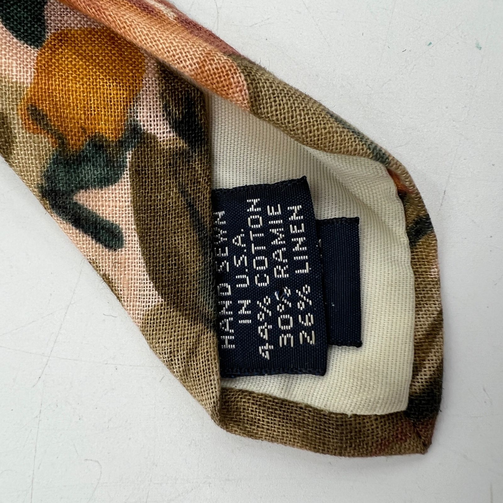 Lands' End × Vintage Vintage Lands End Tie Linen Cotton Blend Size ONE SIZE - 3 Thumbnail