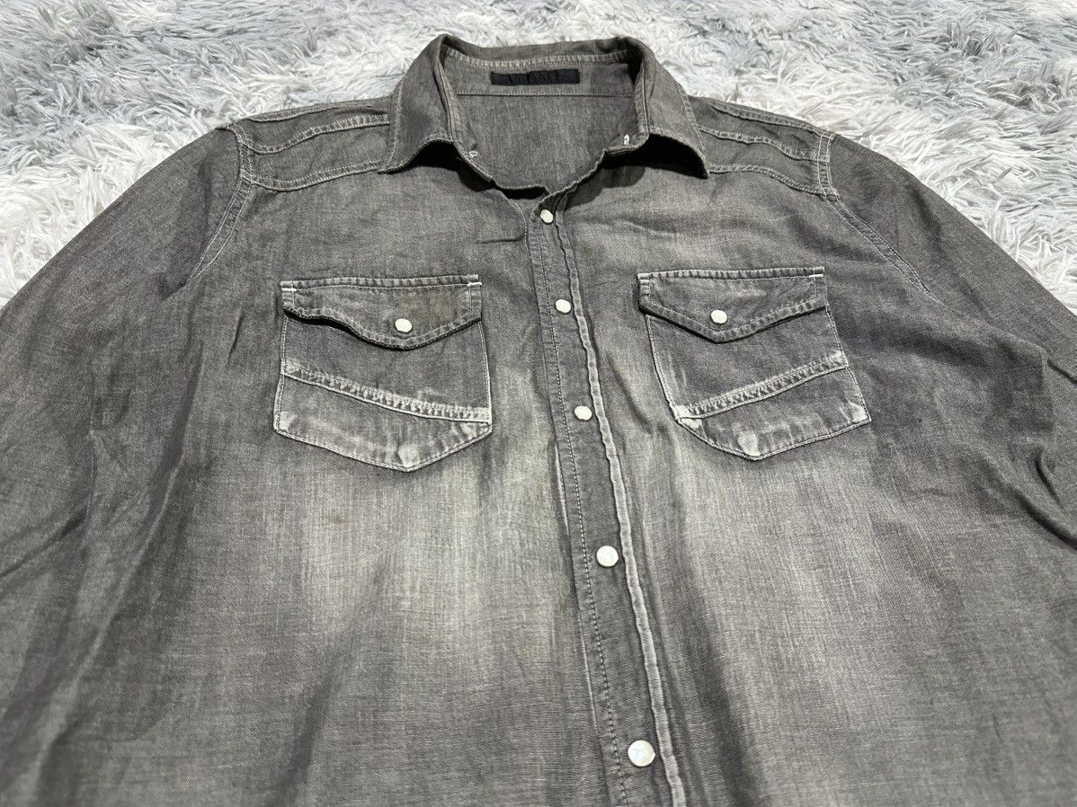 Roar 🔥Sick Y2K Roar Guns Cross Studded Denim Shirt Size US L / EU 52-54 / 3 - 6 Thumbnail