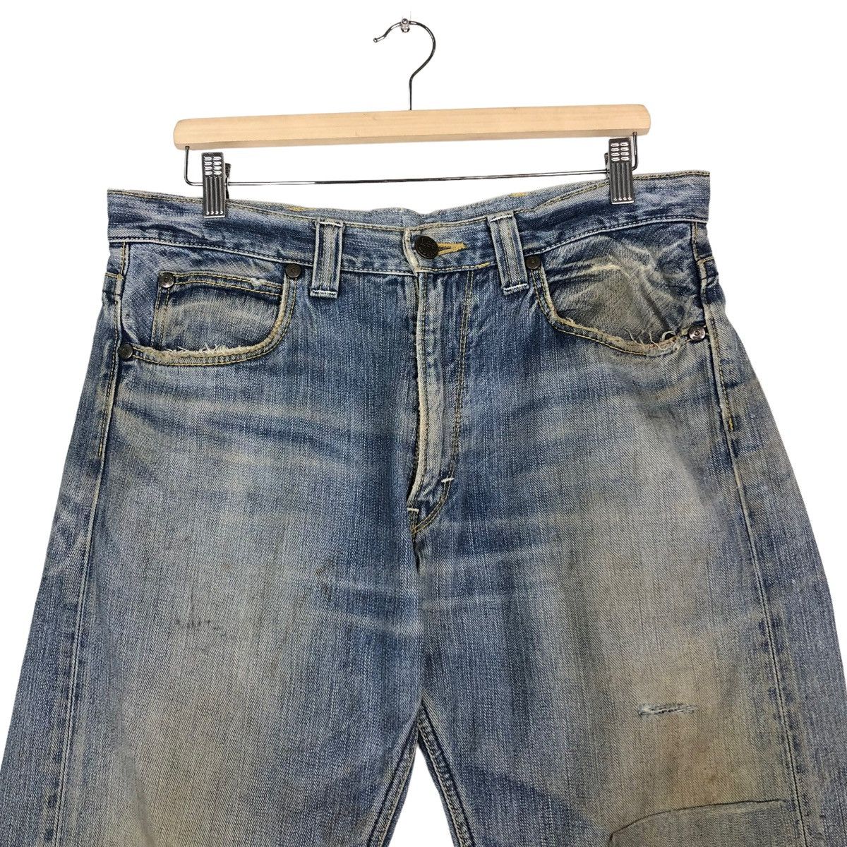 Japanese Brand 🔥VINTAGE SELVEDGES DENIM JEANS LEE USA Size US 34 / EU 50 - 3 Thumbnail