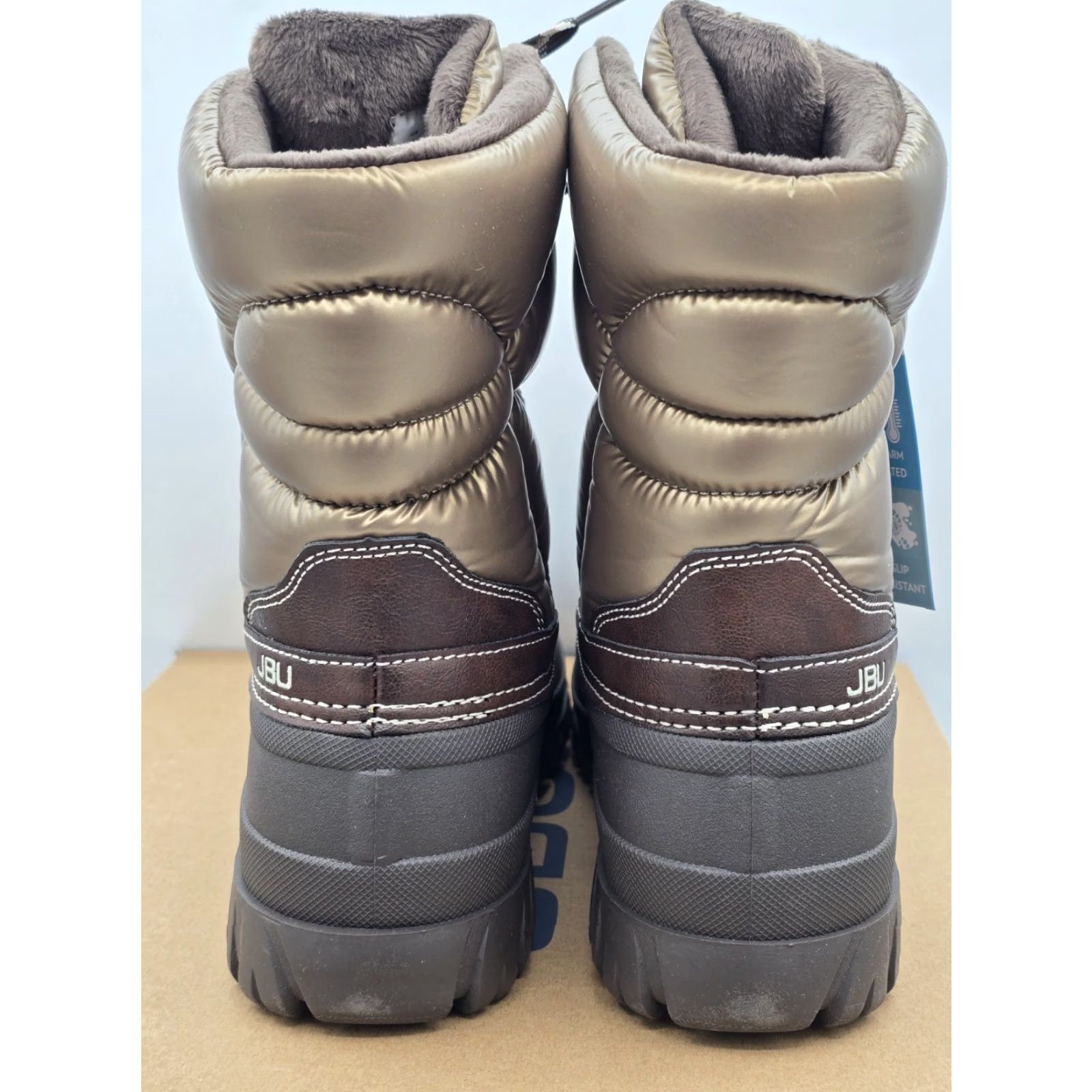 Vintage JBU by Jambu Canyon Waterproof Boots Womens Bronze Dark Brown Sz 10 M Winter Casual Walking Size US 10 / IT 40 - 7 Thumbnail
