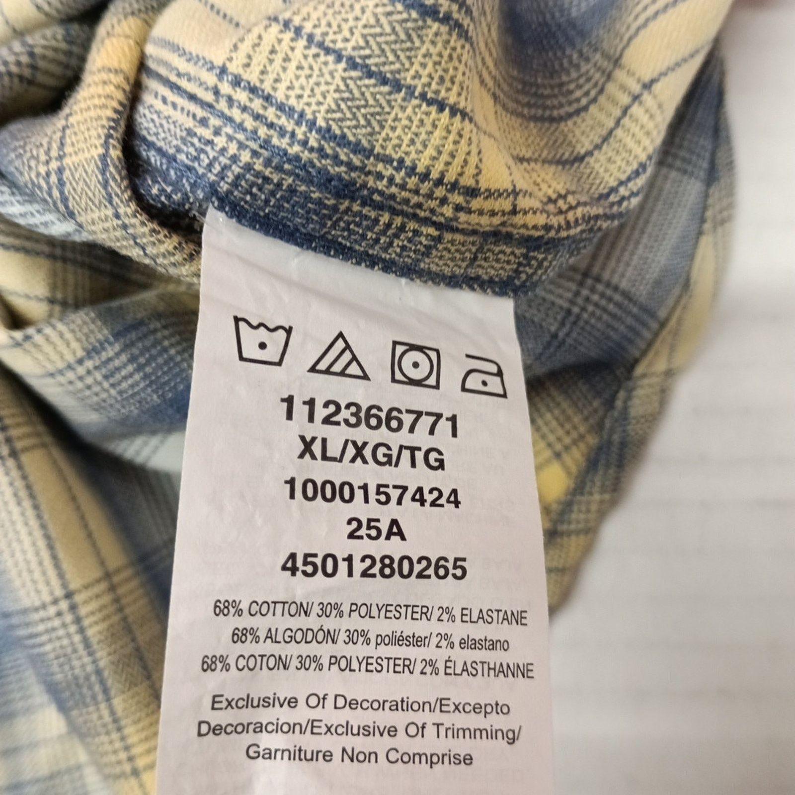 Wrangler Wrangler Cowboy Wash Shirt Men Size XL Sky Blue Yellow Plaid Size US XL / EU 56 / 4 - 7 Thumbnail