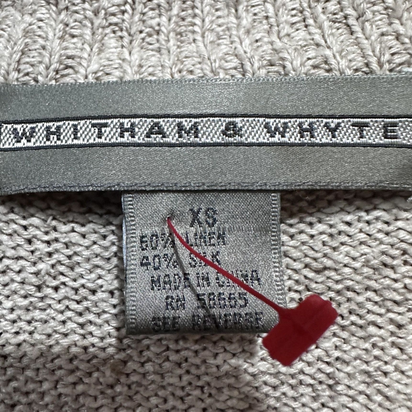 Vintage VINTAGE Whitham Whyte Cardigan Sweater XS Beige Oatmeal V-Neck Button Up Knit Wool 00s? Size XS / US 0-2 / IT 36-38 - 3 Thumbnail