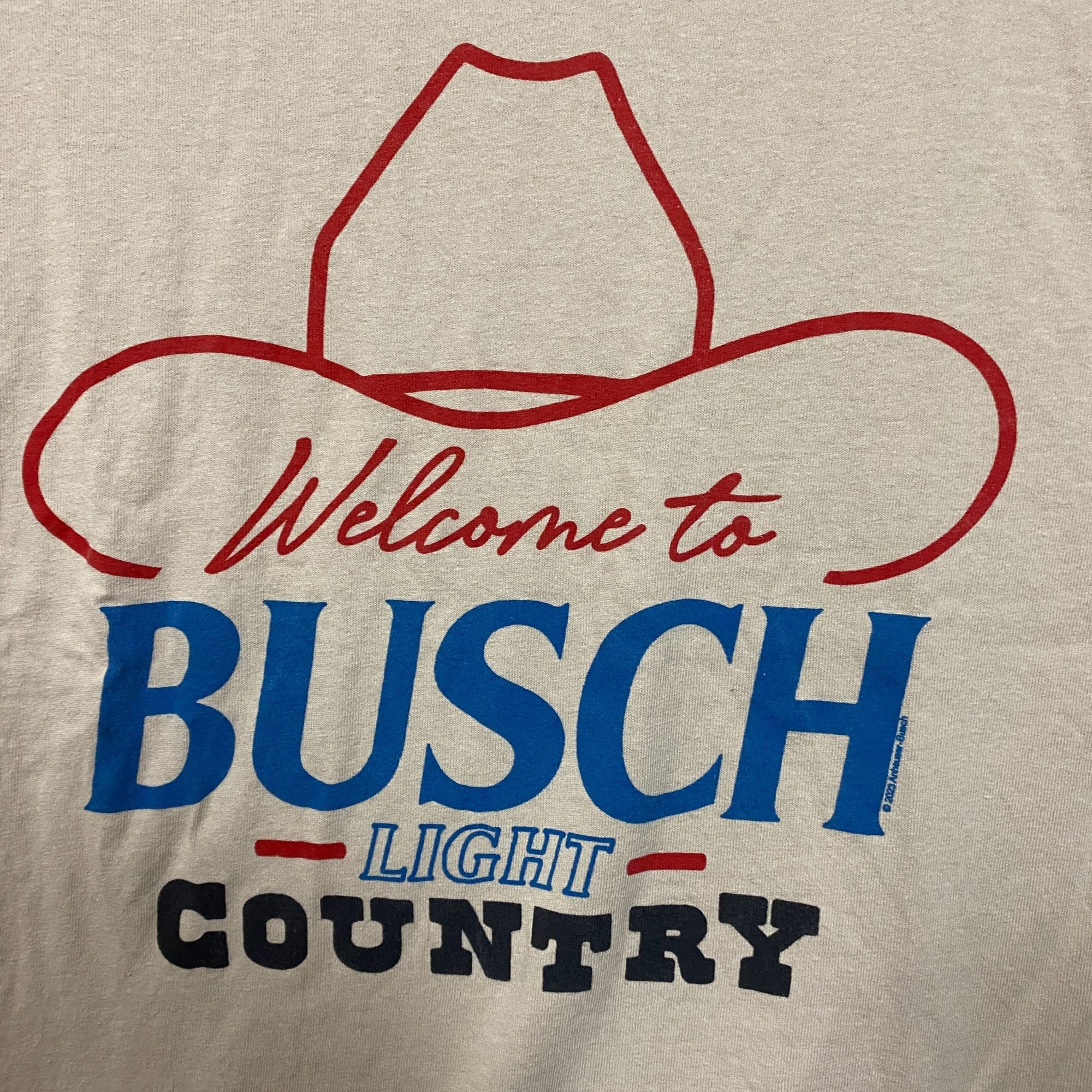 Other Welcome To Busch Light Country Vintage Style Beige T-Shirt S Size US S / EU 44-46 / 1 - 2 Thumbnail