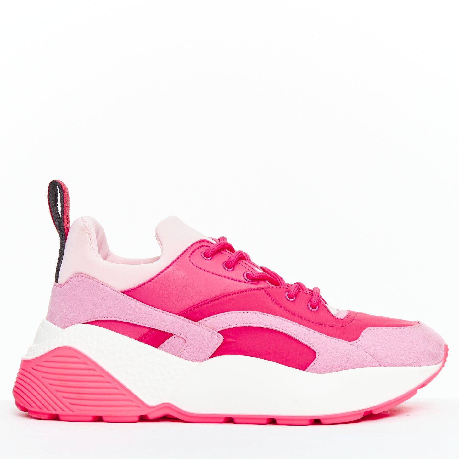 Stella McCartney STELLA MCCARTNEY Eclypse pink fabric patchwork dad sneakers EU38 Size US 8 / IT 38 - 1 Thumbnail