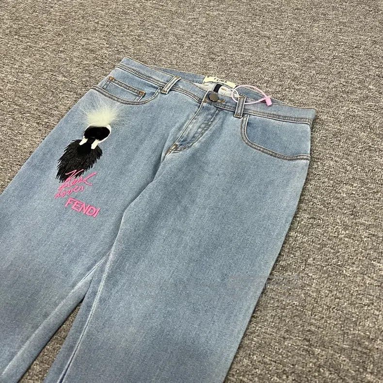 Fendi Fendi Limited Edition Karl Lagerfeld Jeans Size 24" / US 00 / IT 34 - 6 Thumbnail