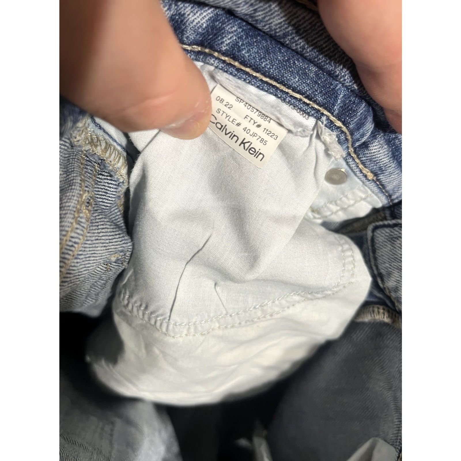Calvin Klein Calvin Klein Jeans Straight Denim Blue Regular Men 32x24 Inseam 24 Hemmed Stretch 5-Pocket Mid Rise 32x24 Sz 32 Blue Jeans Size US 32 / EU 48 - 5 Thumbnail