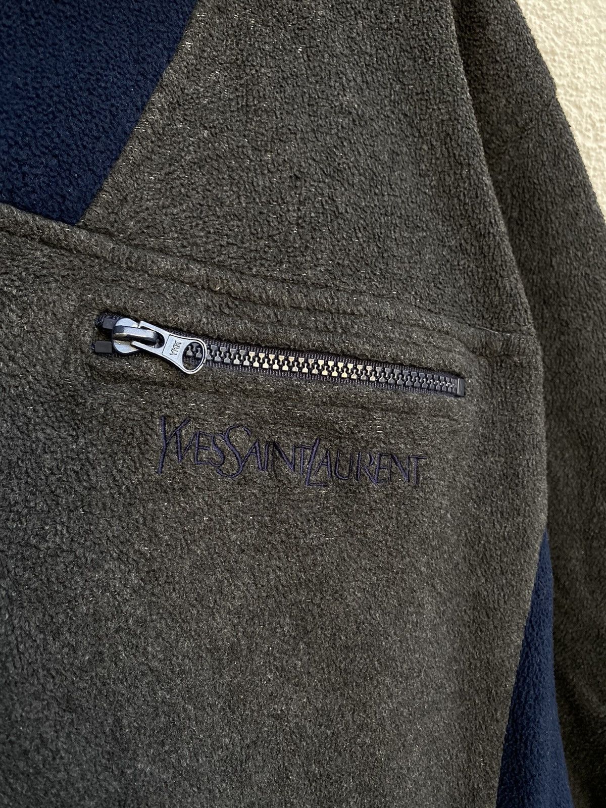 Yves Saint Laurent 90’s Fleece YSL Sweatshirt Zip YSL Sweater Size US XXL / EU 58 / 5 - 15 Thumbnail