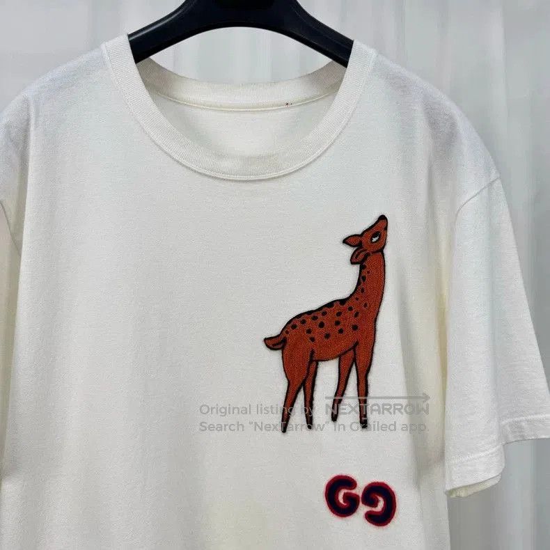 Gucci Gucci Embroidered Giraffe Short Sleeve Tee. Size US XS / EU 42 / 0 - 3 Thumbnail