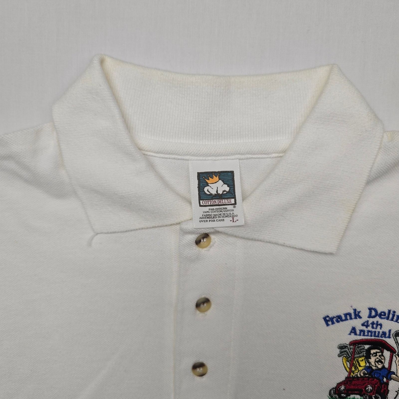 Vintage Vintage Frank Delimas 4th Annual Shootout L Golf Polo Size US L / EU 52-54 / 3 - 6 Thumbnail