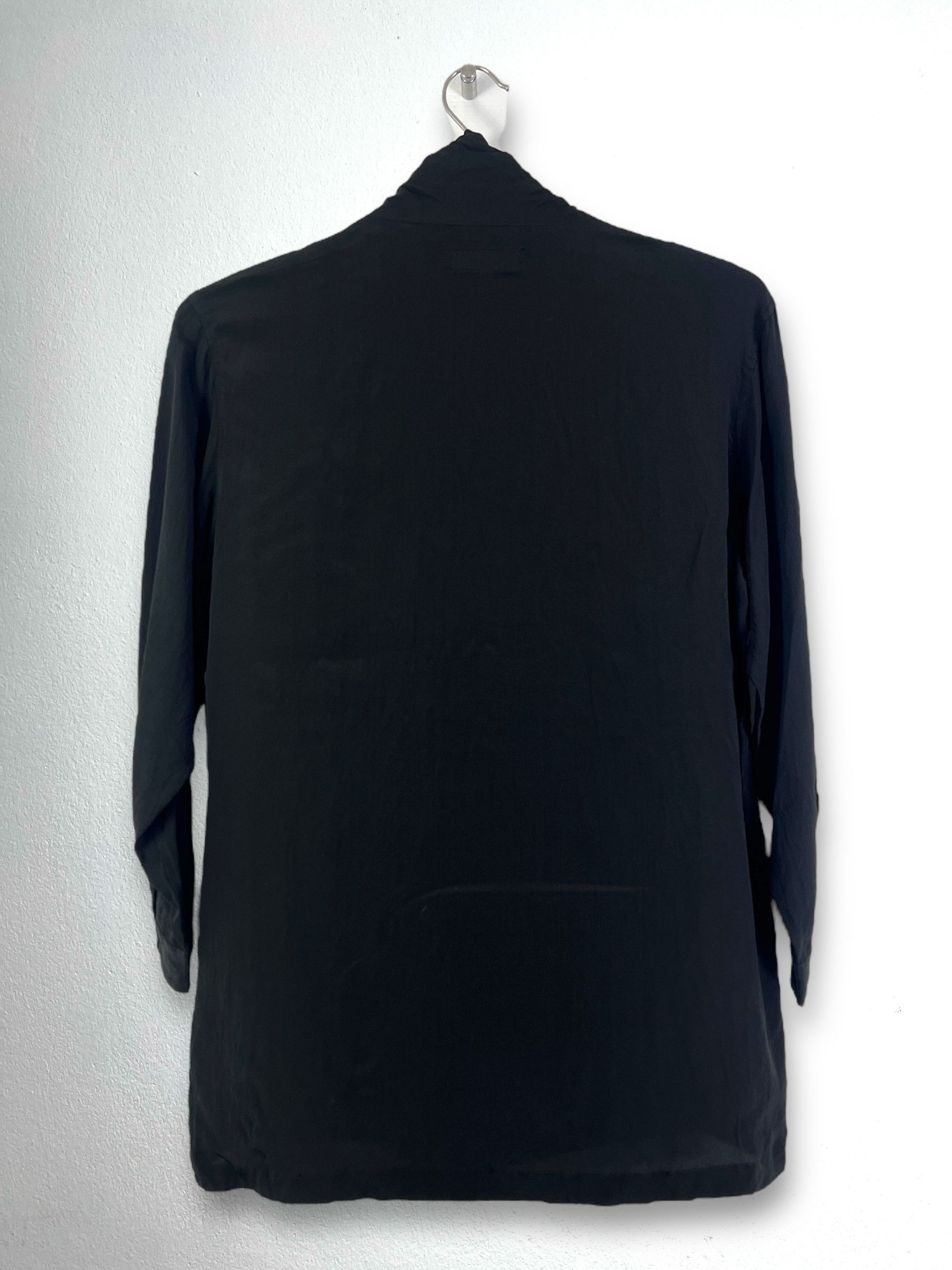 Y's Y's Yohji Yamamoto Tie-Neck Silk Shirt GTMP199 Size L / US 10 / IT 46 - 8 Thumbnail